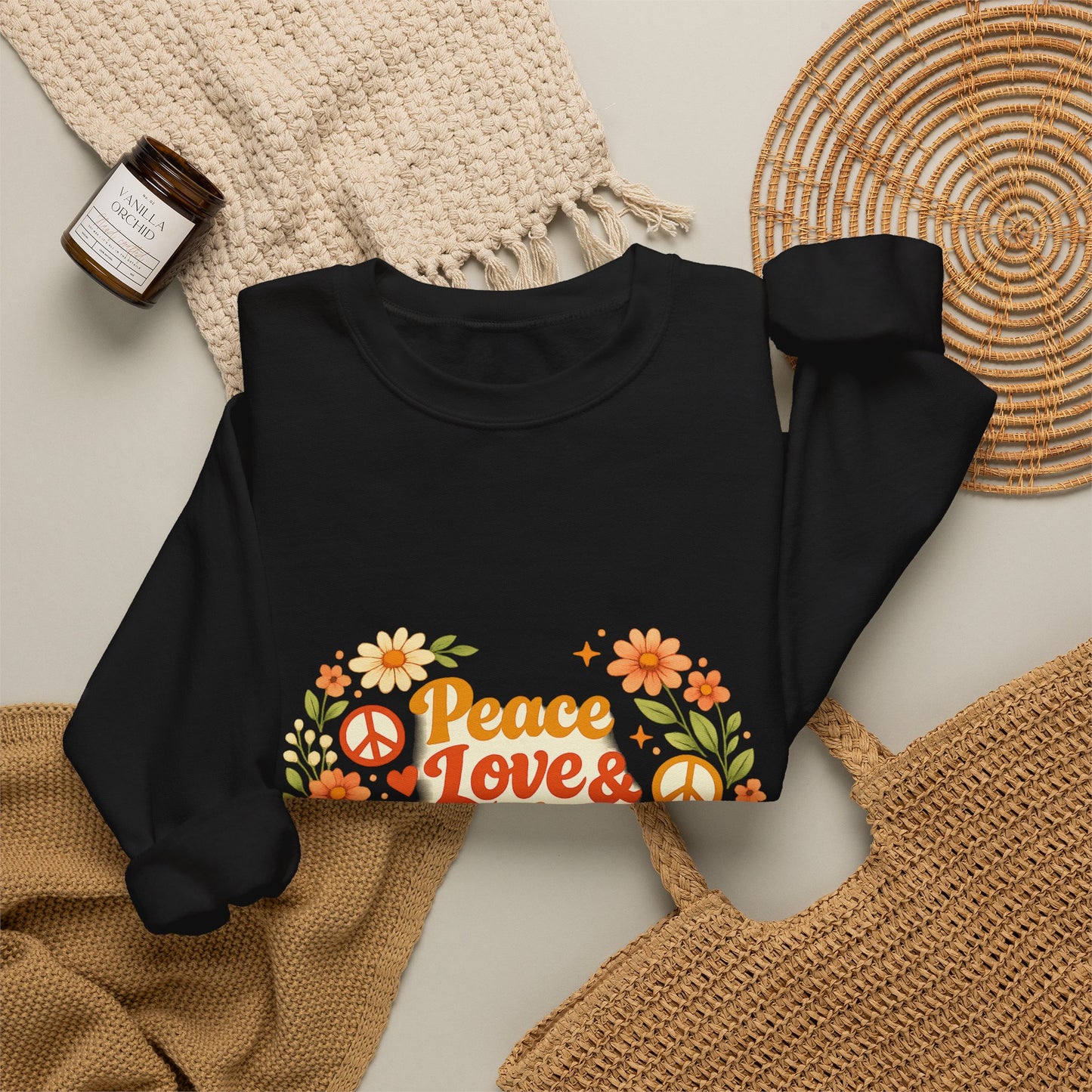 Peace Love and Summer Sweatshirt — Summer Vibes Crewneck