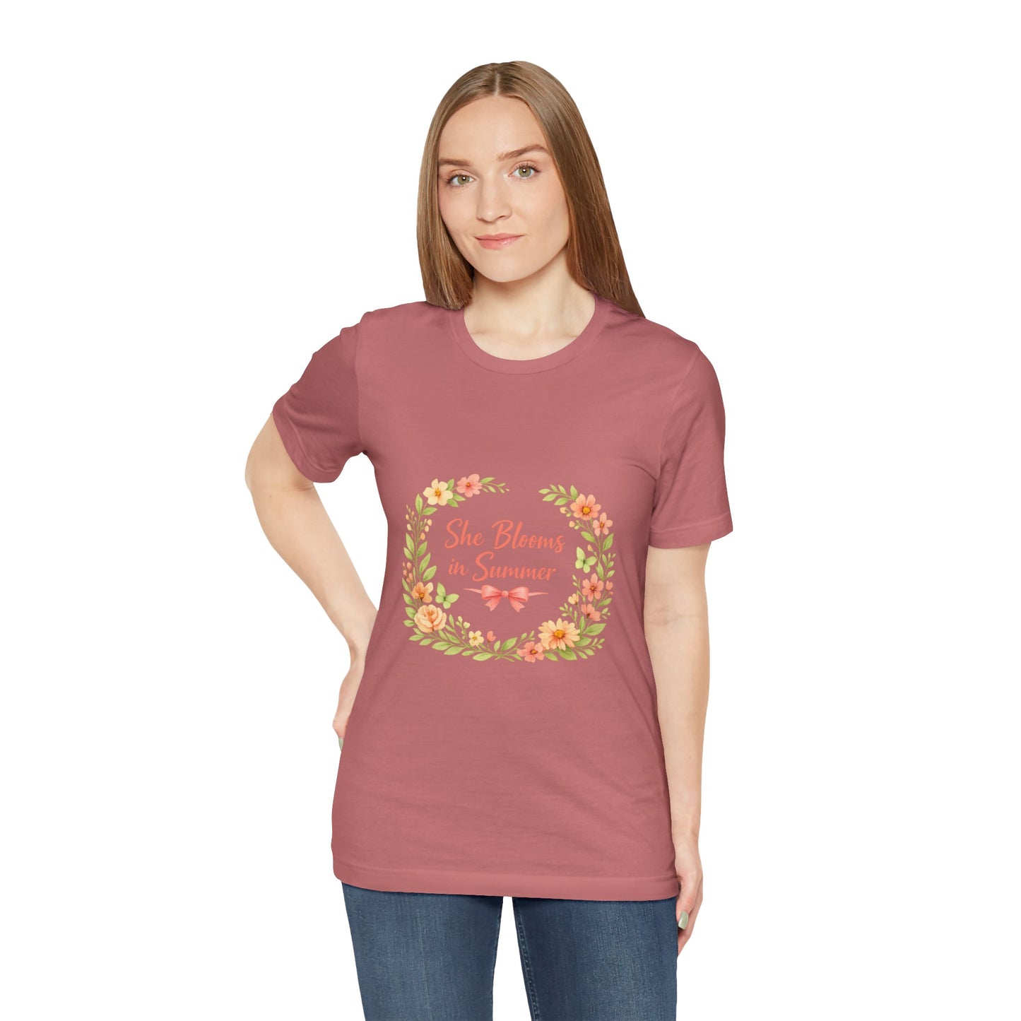 She Blooms in Summer Vibes T-Shirt