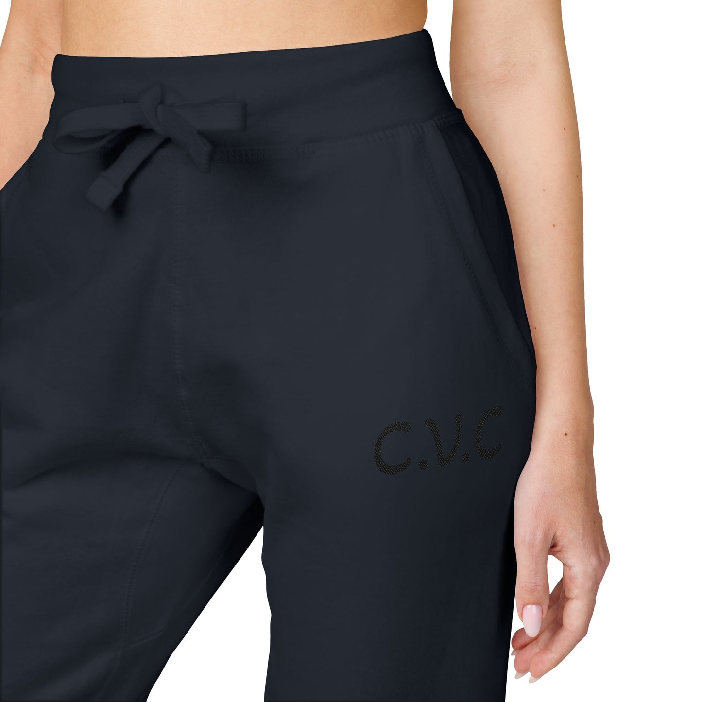 Embroidered Fleece Sweatpants — Cozy Unisex Joggers for Everyday Wear