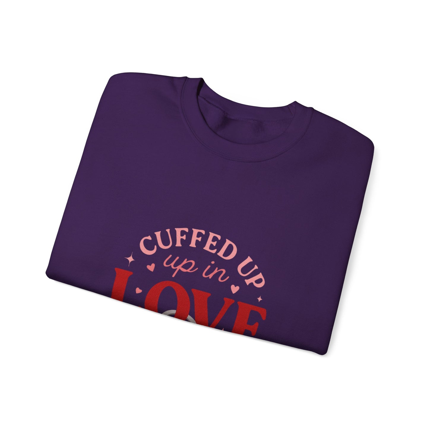 Cuffed Up in Love Crewneck Sweatshirt — Cozy Romantic Pullover