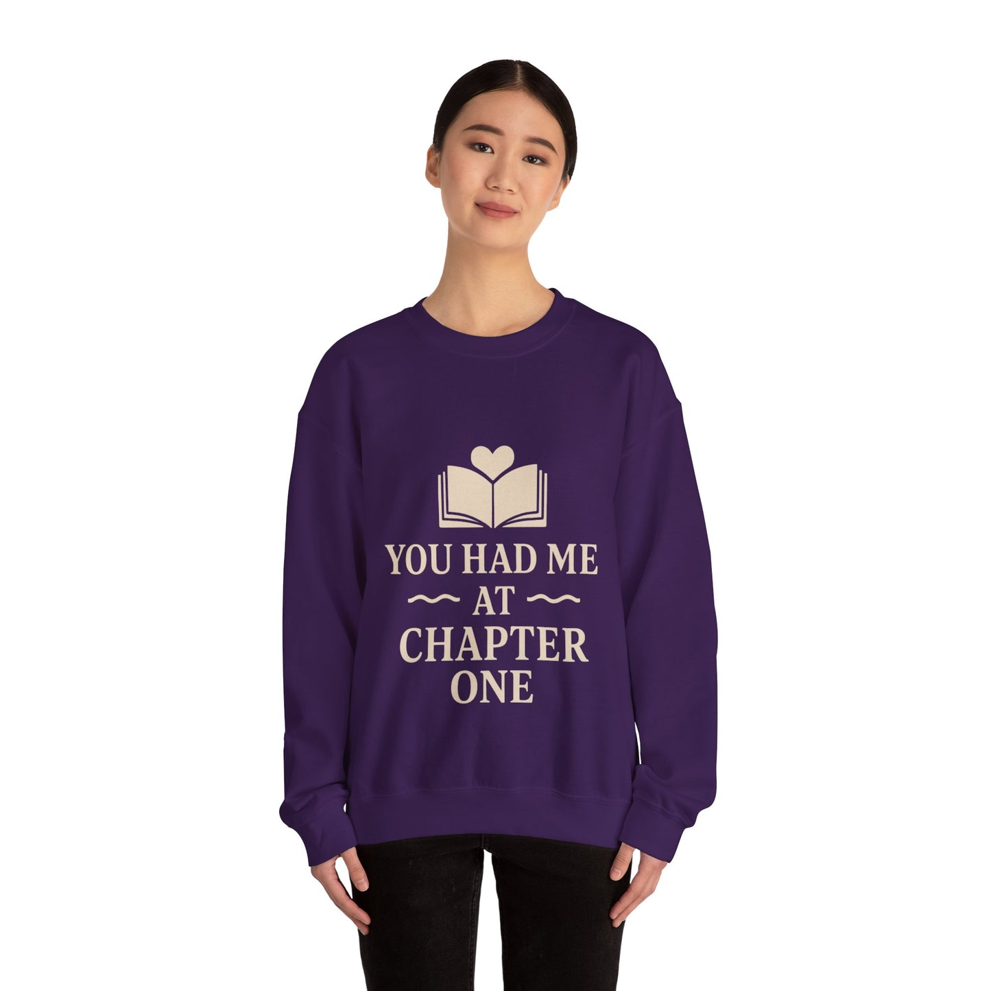 You Turned the Page Book Graphic Sweatshirt | Cozy Reading Quote Crewneck