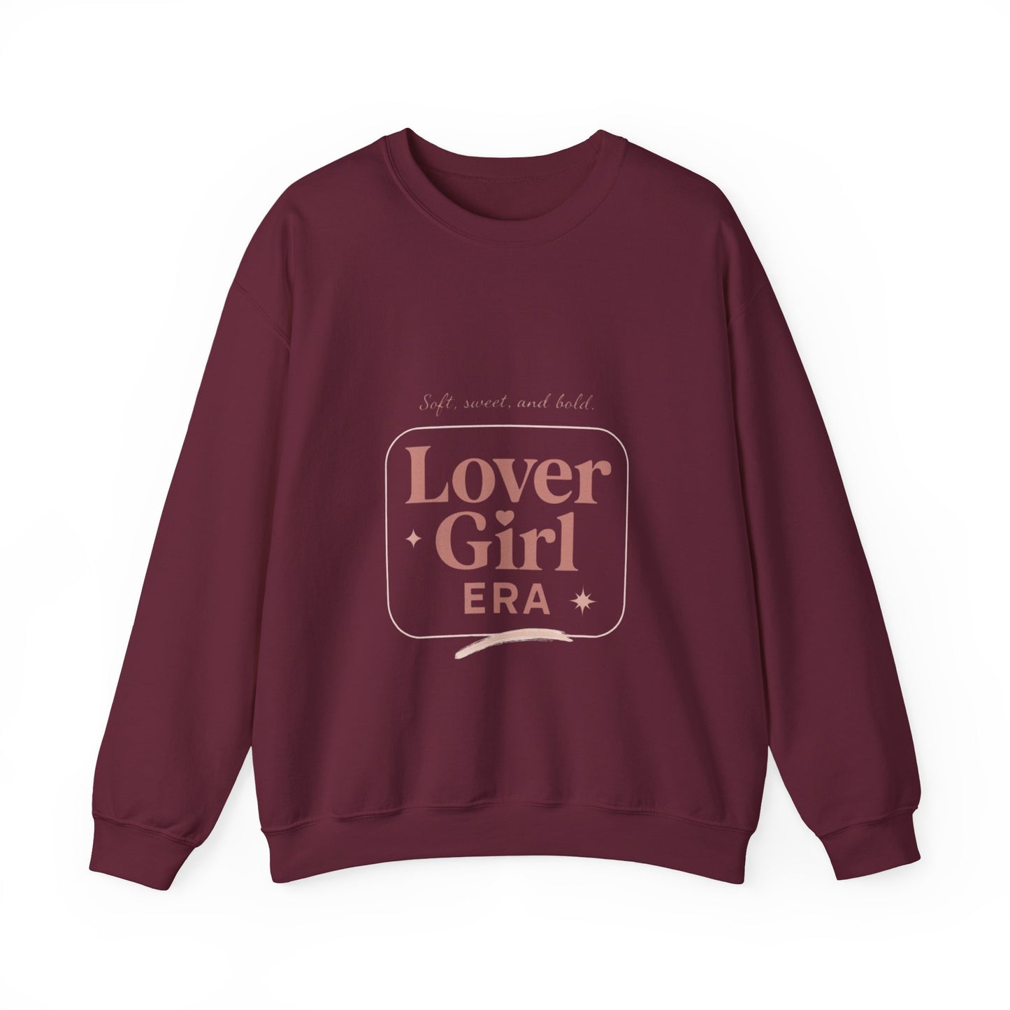 Lover Girl Valentines Sweatshirt | Cute Typography Heart Design