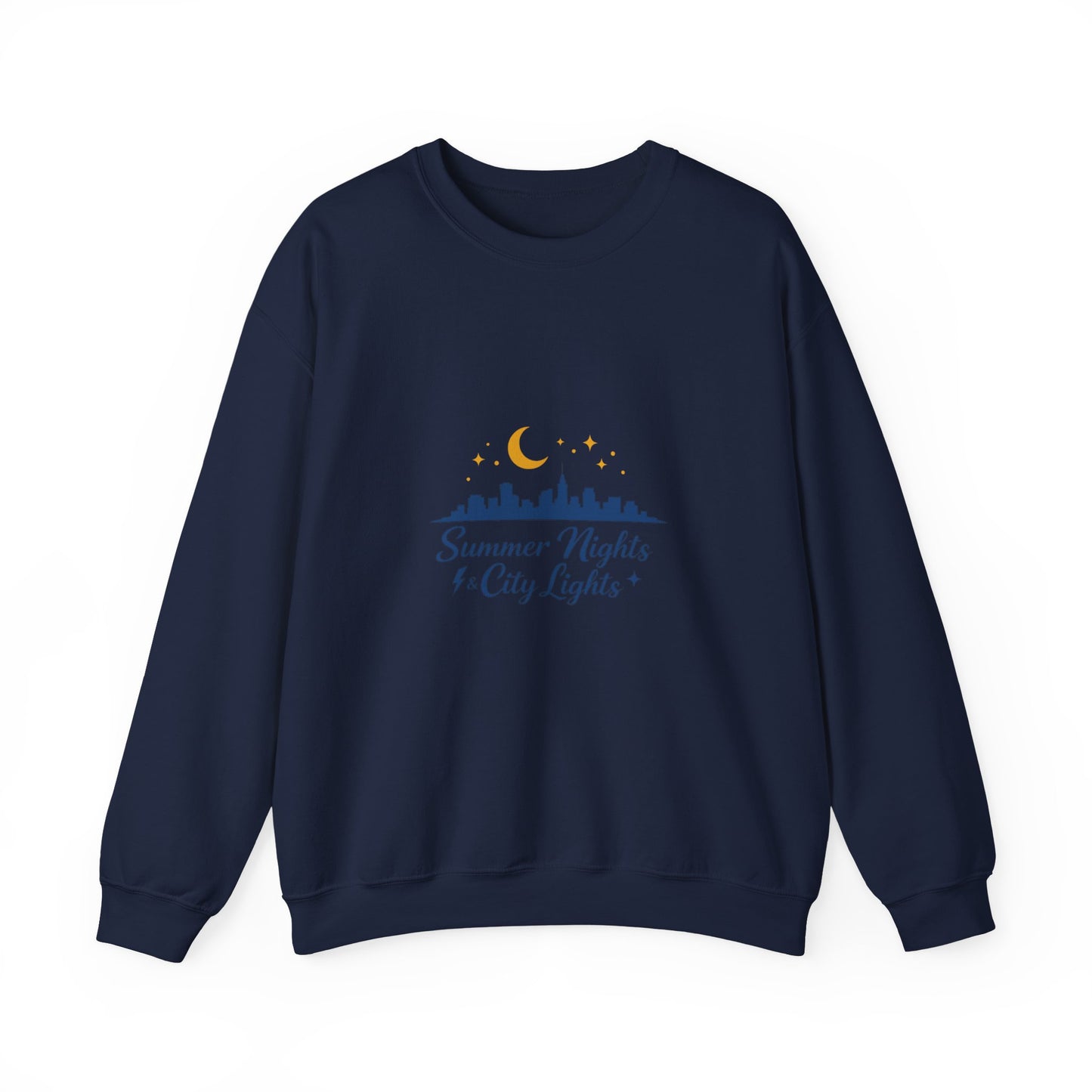 Summer Vibes Crewneck Sweatshirt — "Summer Nights and City Lights"