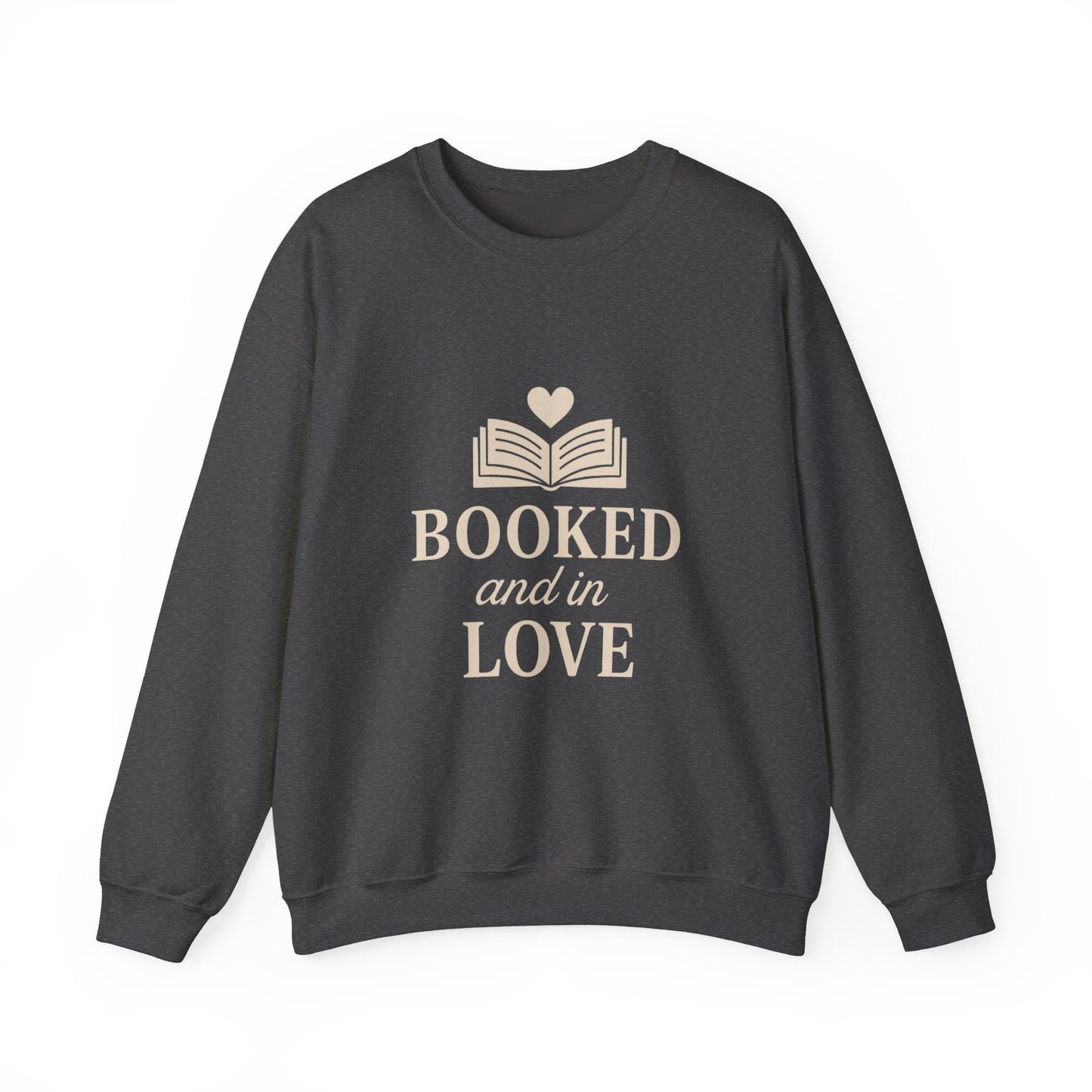 Booked and in Love Sweatshirt | Book Lovers Crewneck, Reading Graphic