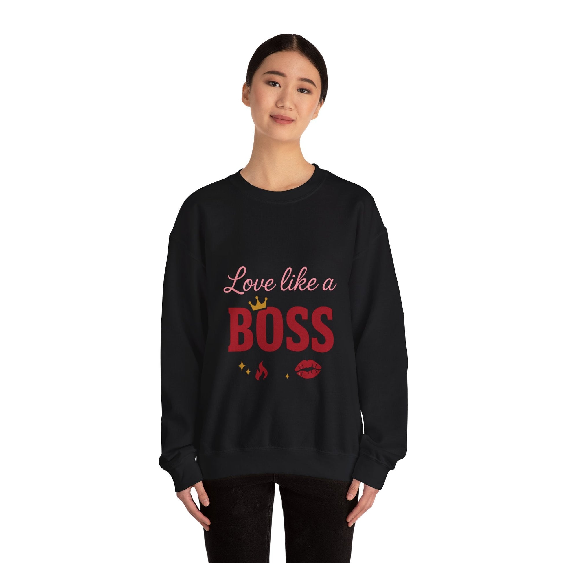 Love Like a Boss sweatshirt | Romantic typography crewneck Printify