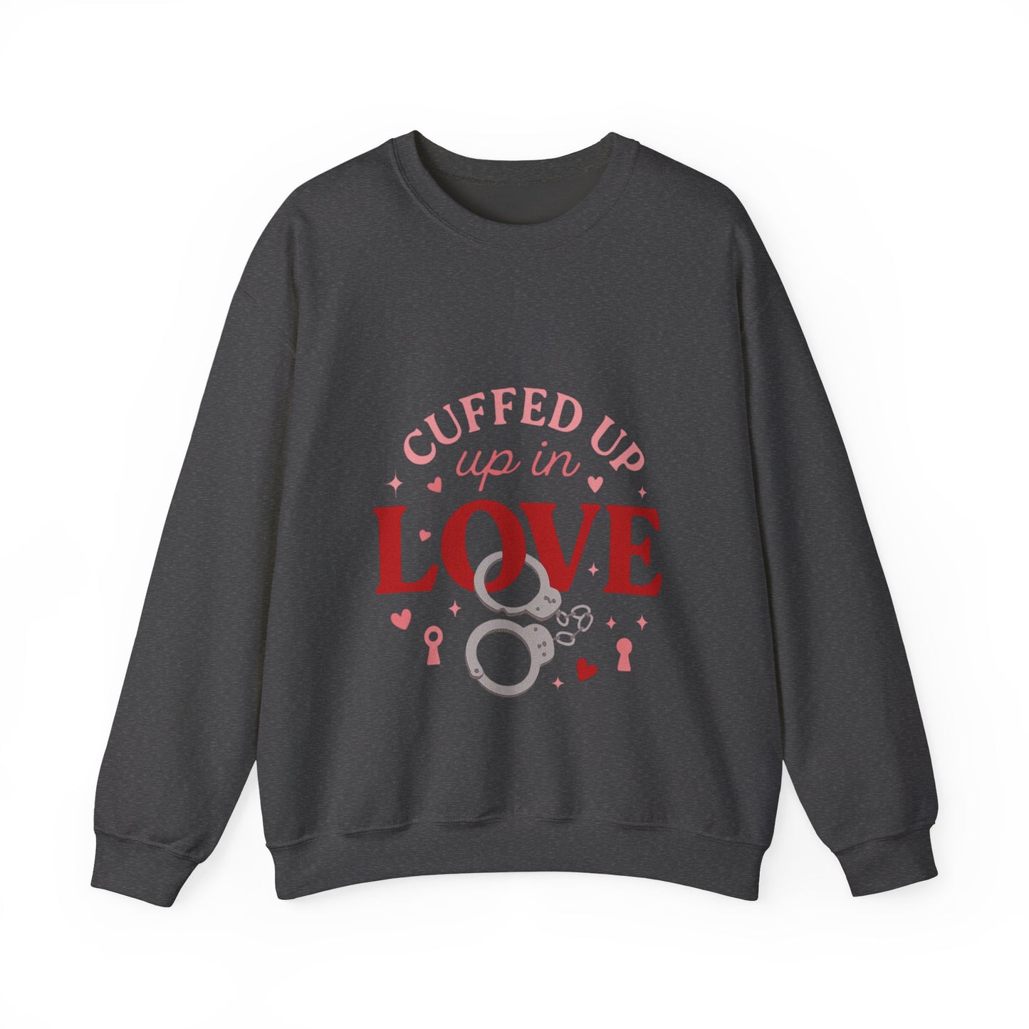 Cuffed Up in Love Crewneck Sweatshirt — Cozy Romantic Pullover