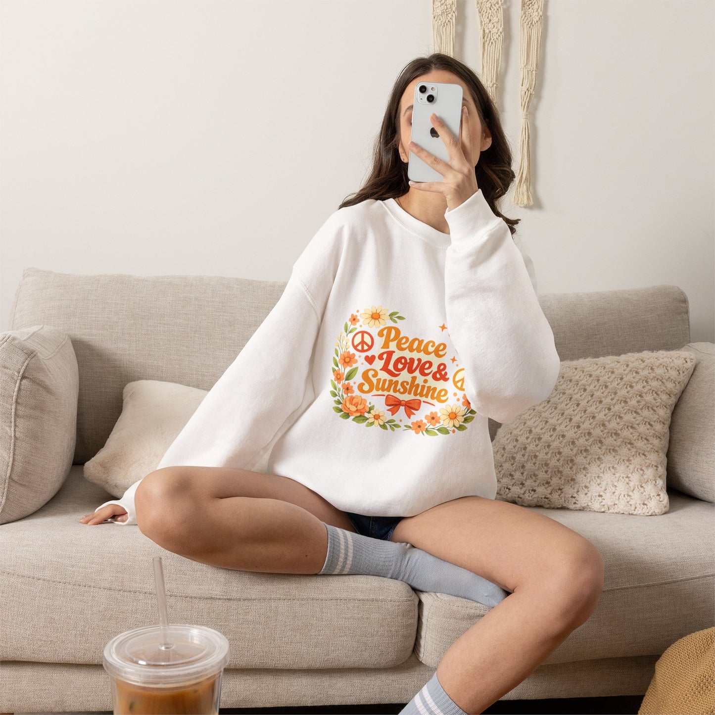 Peace Love and Summer Sweatshirt — Summer Vibes Crewneck