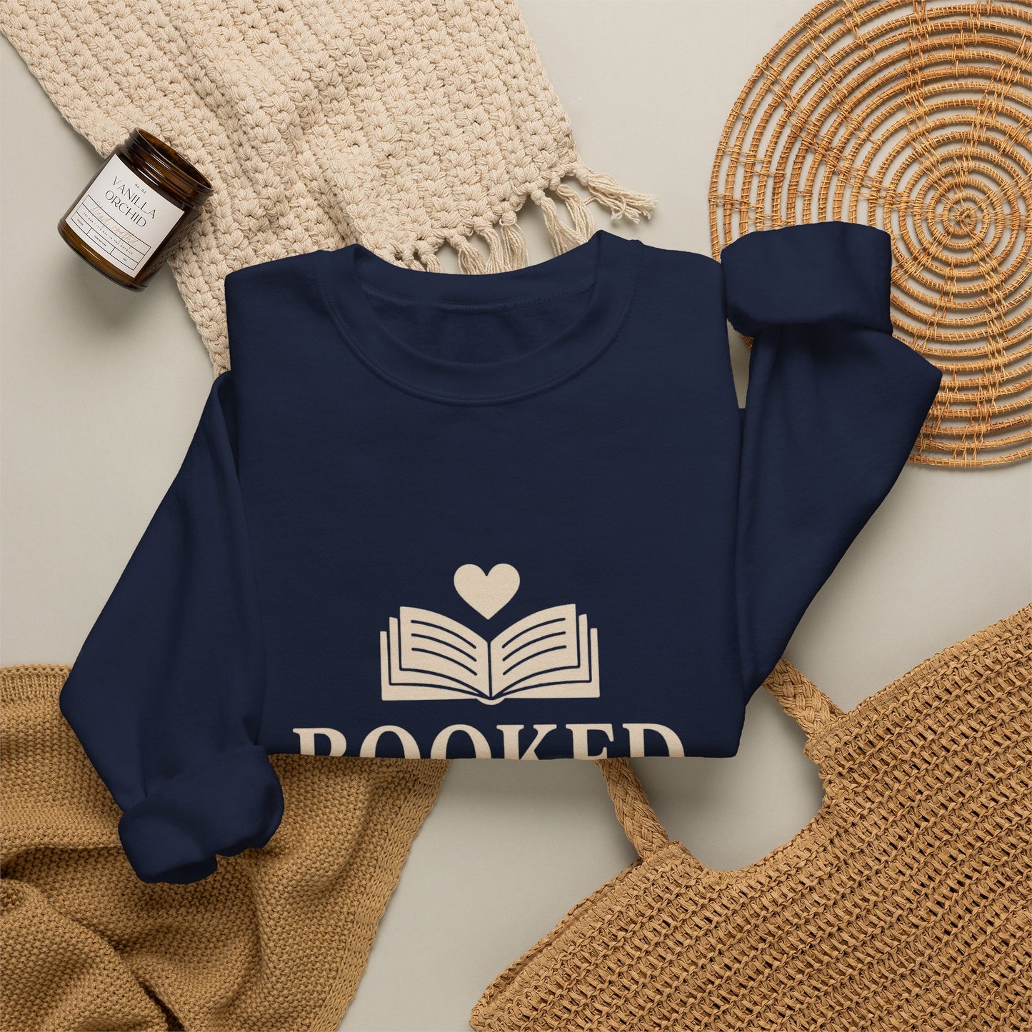 Booked and in Love Sweatshirt | Book Lovers Crewneck, Reading Graphic
