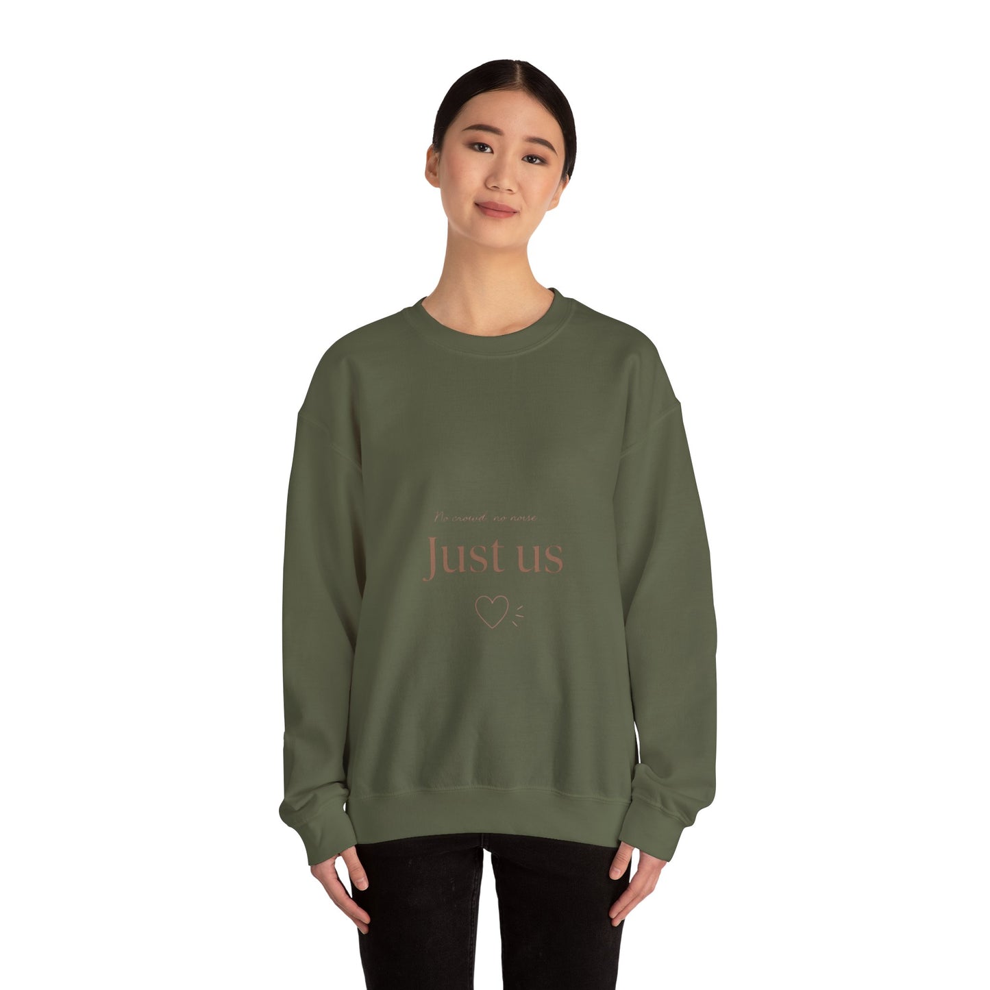 Just Us heart sweatshirt | minimalist couples crewneck