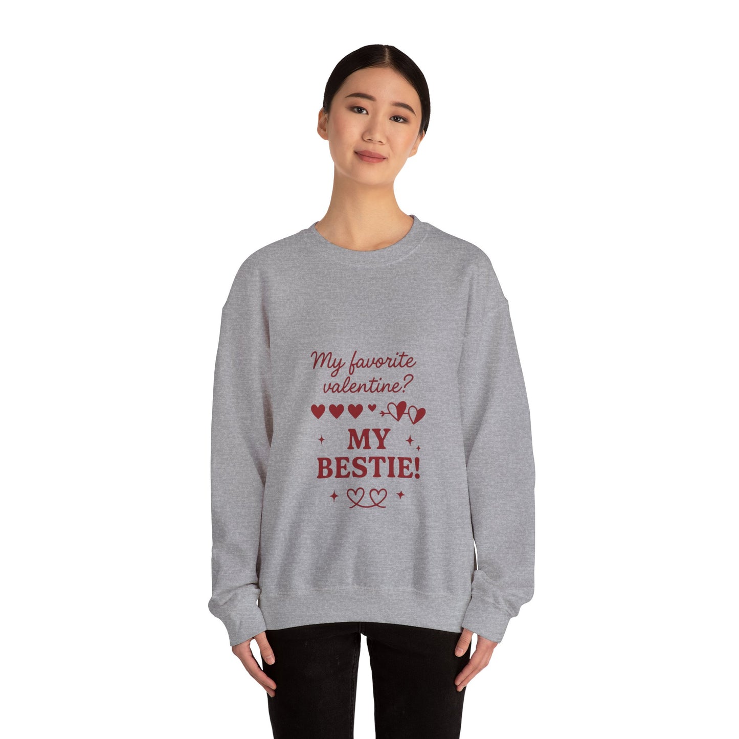My Favorite Valentine My Bestie sweatshirt | Friendship Valentine Crewneck