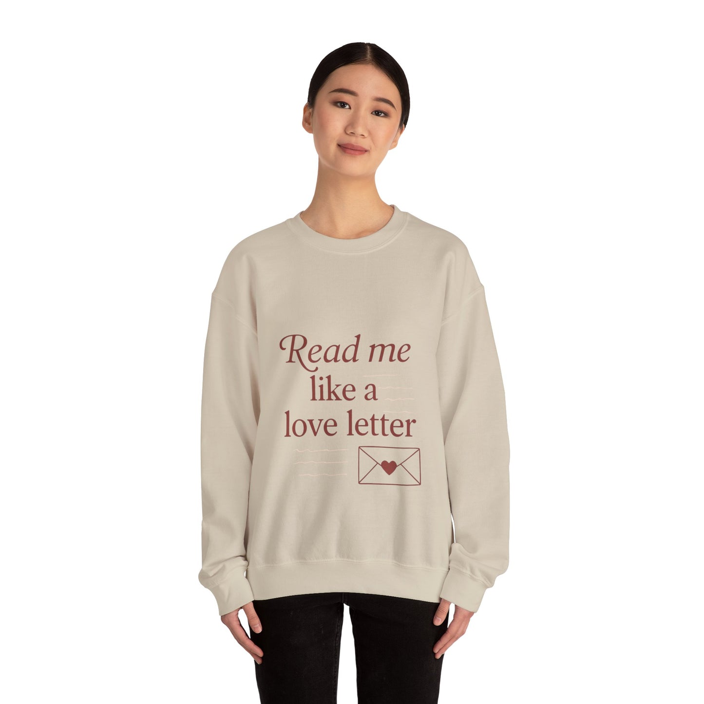 Read Me Like a Love Letter sweatshirt | cozy romantic typography