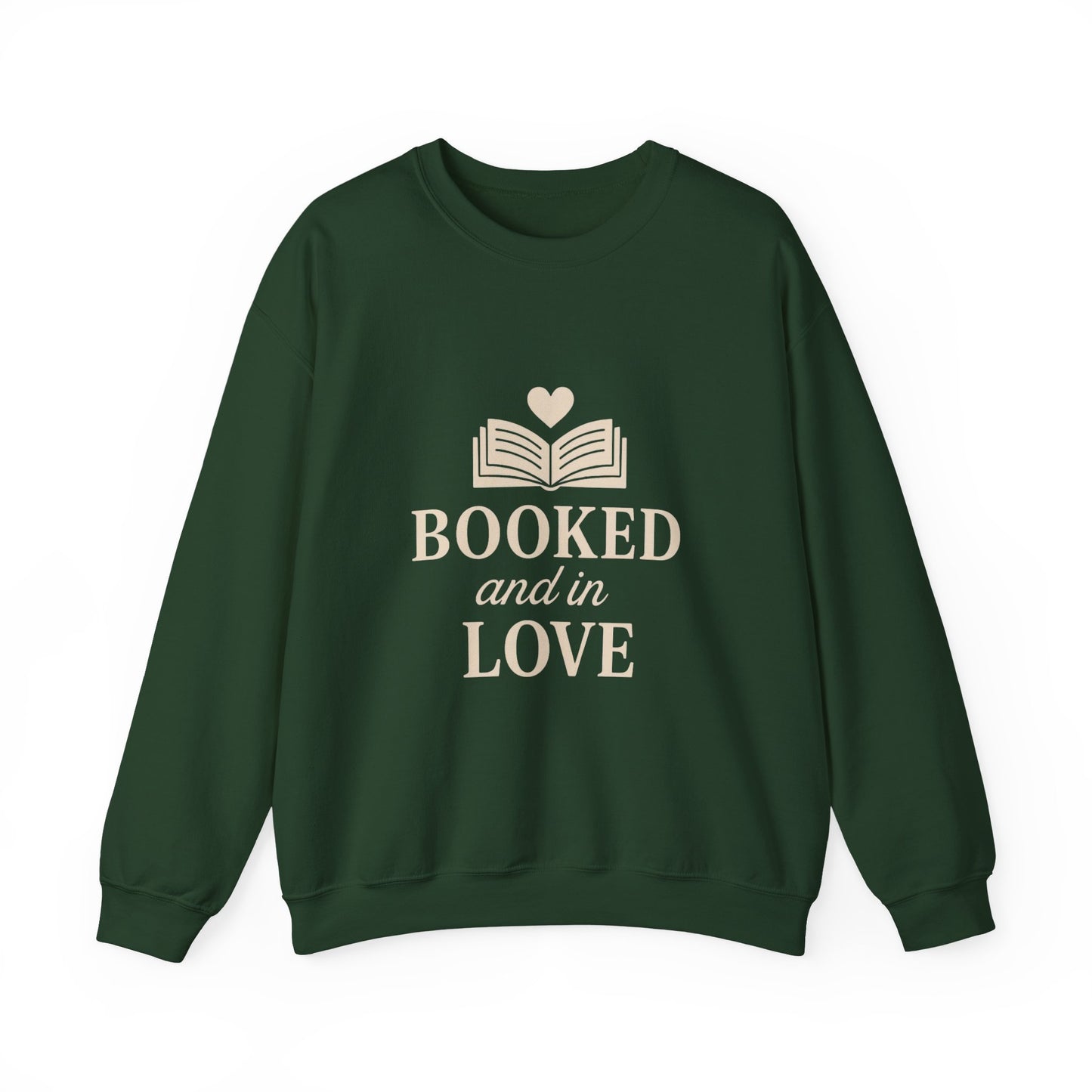 Booked and in Love Sweatshirt | Book Lovers Crewneck, Reading Graphic