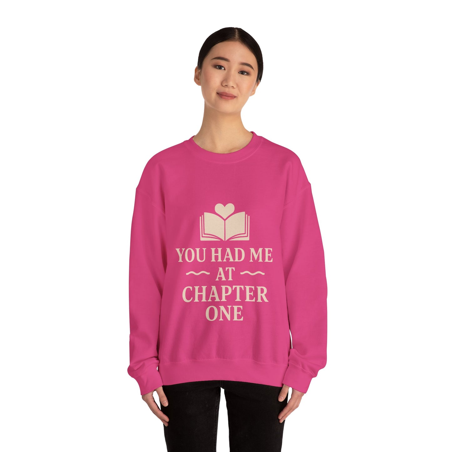 You Turned the Page Book Graphic Sweatshirt | Cozy Reading Quote Crewneck