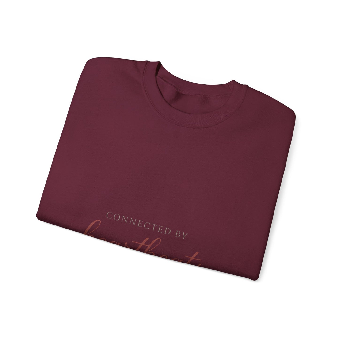 Connected by Heartbeats sweatshirt | heartbeat script design