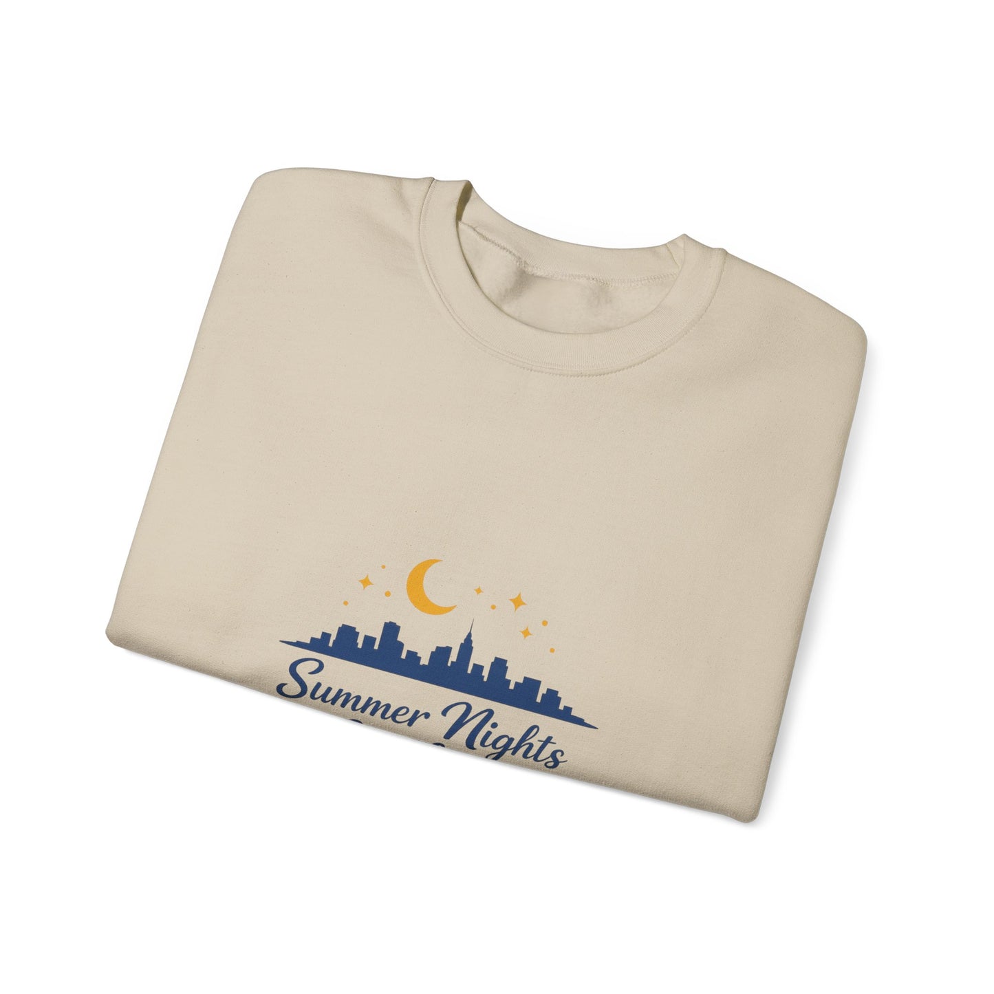 Summer Vibes Crewneck Sweatshirt — "Summer Nights and City Lights"
