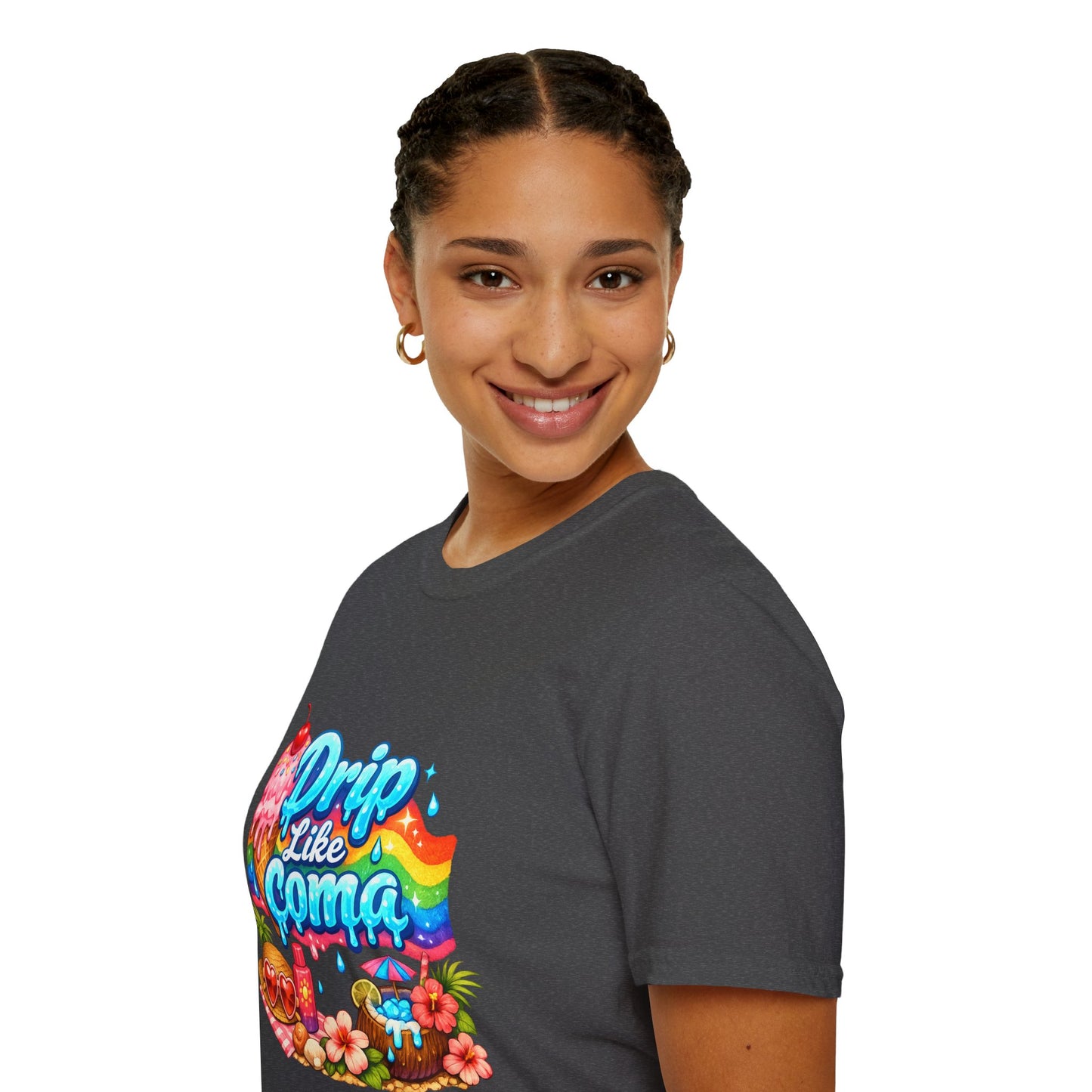 Drip Like Coma Tropical Graphic T-Shirt
