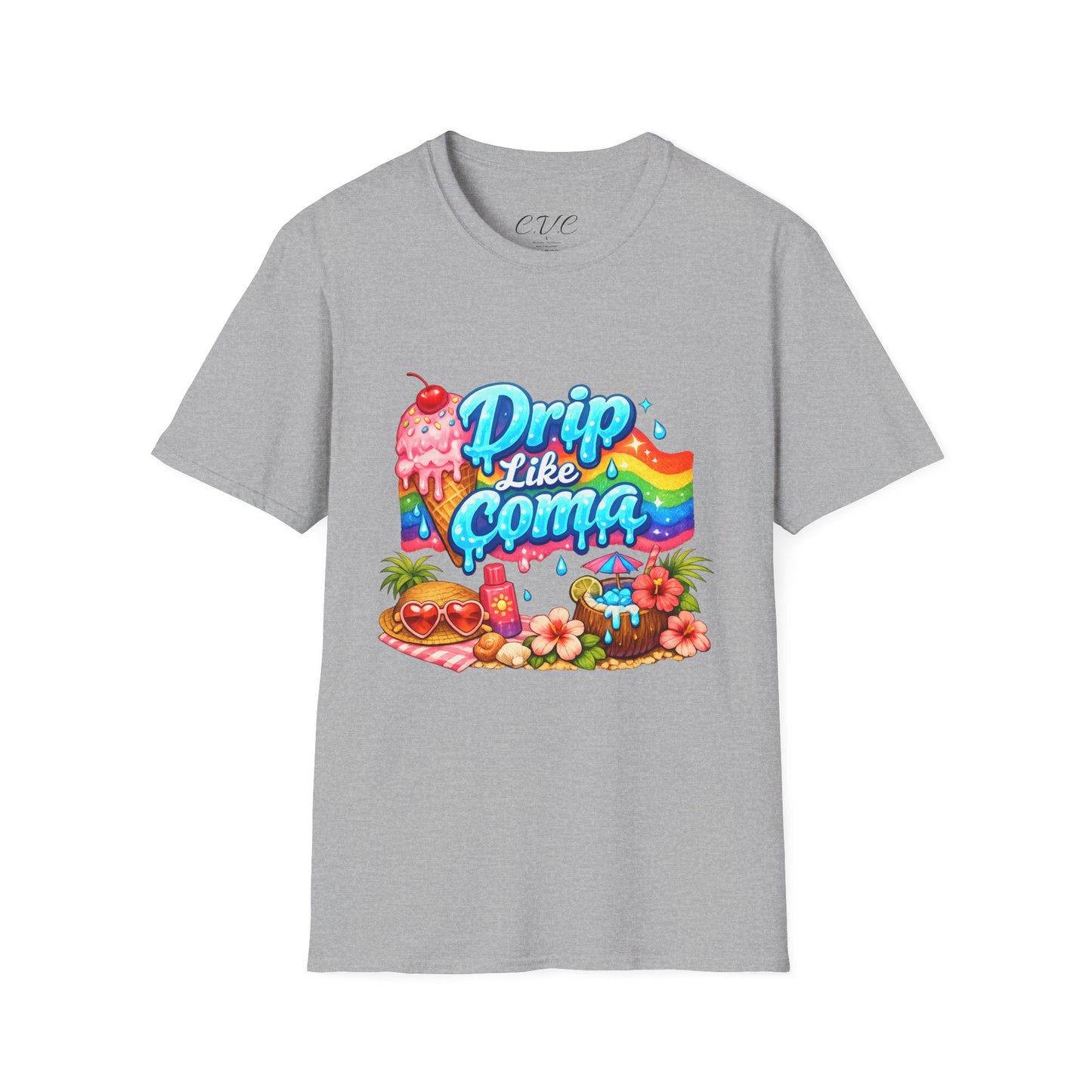Drip Like Coma Tropical Graphic T-Shirt