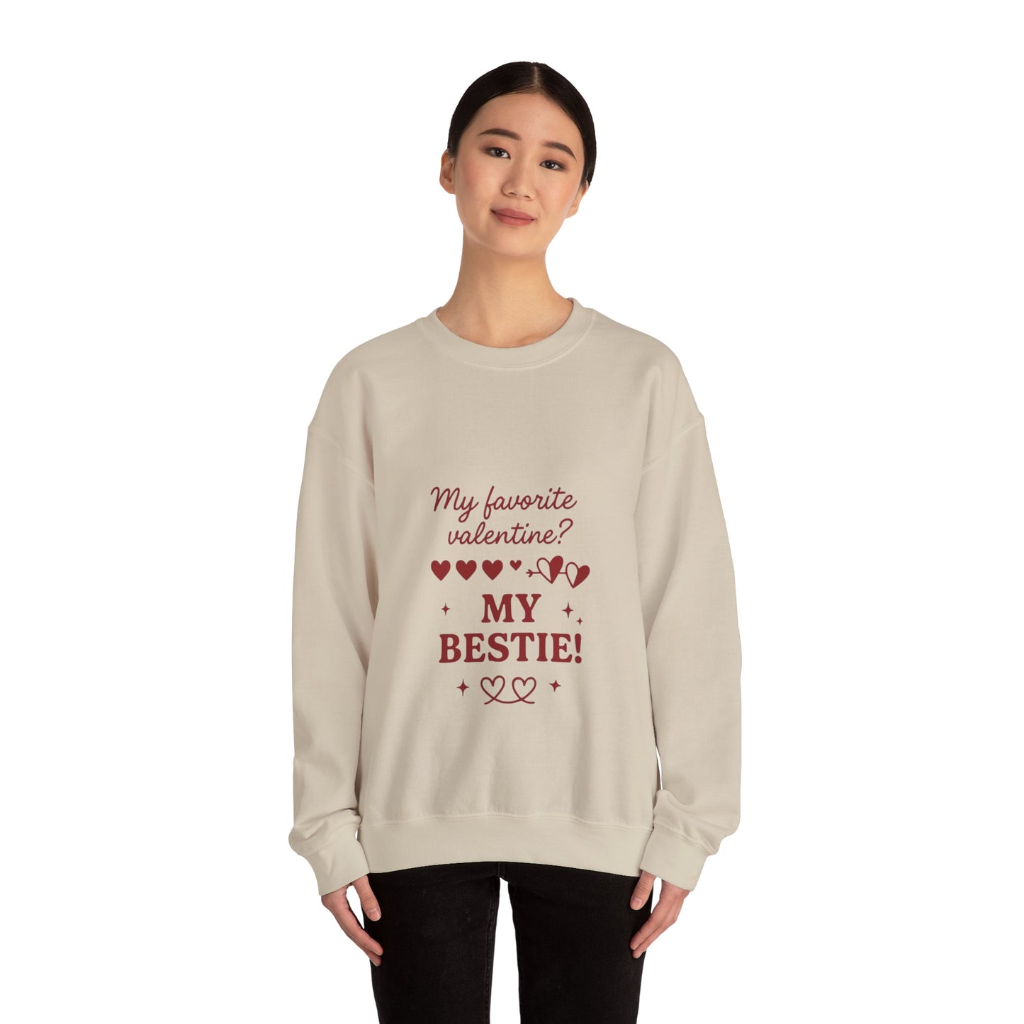 My Favorite Valentine My Bestie sweatshirt | Friendship Valentine Crewneck