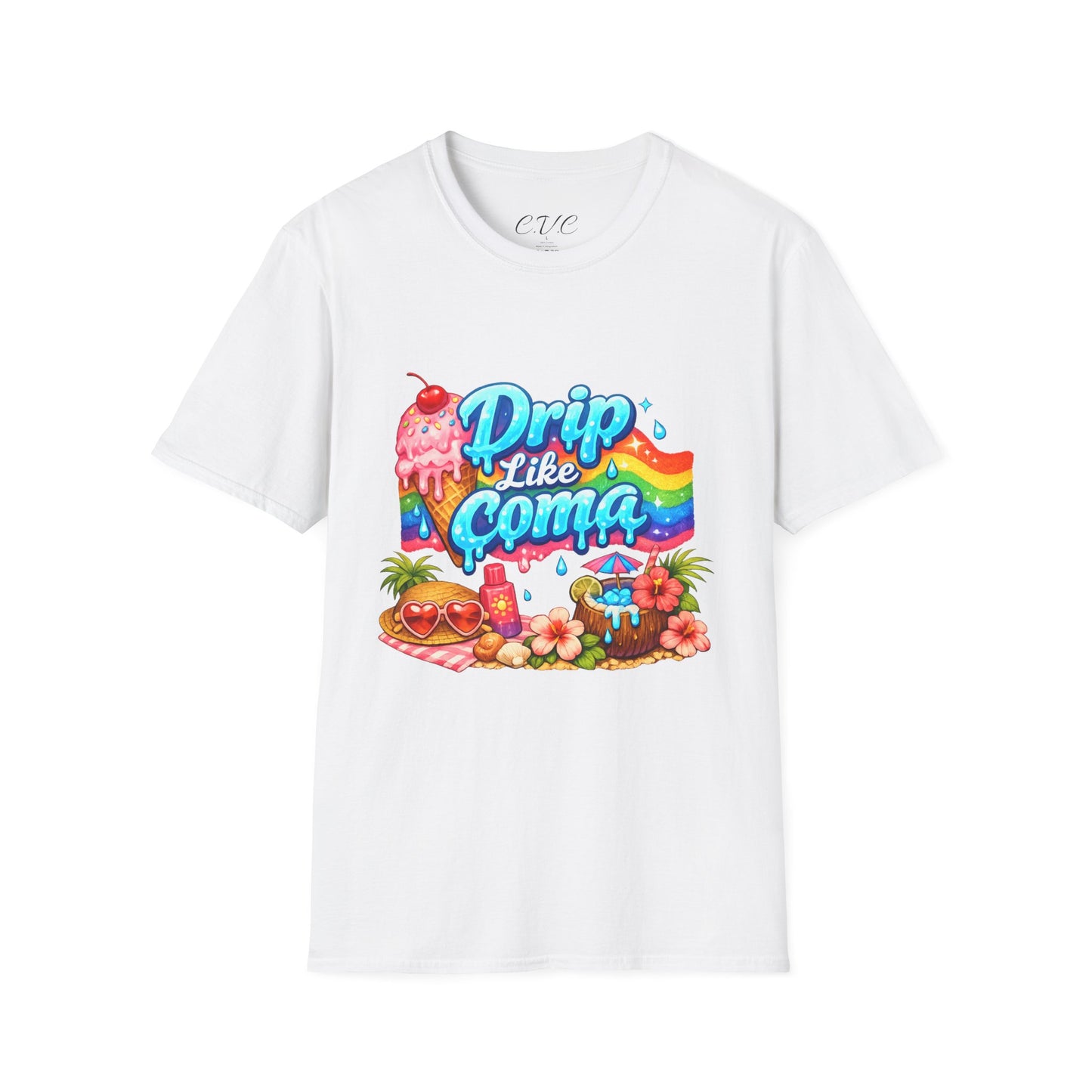 Drip Like Coma Tropical Graphic T-Shirt