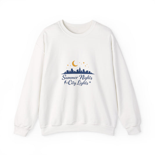 Summer Vibes Crewneck Sweatshirt — "Summer Nights and City Lights"