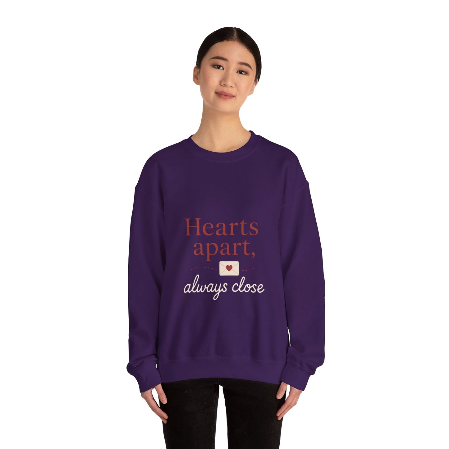 Hearts apart letterbox crewneck sweatshirt | long distance relationship