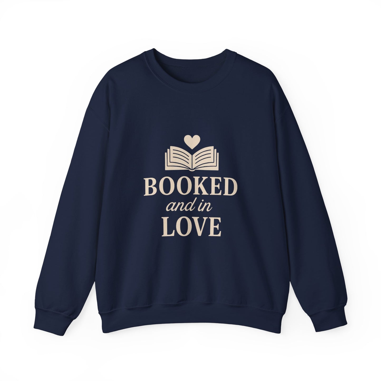 Booked and in Love Sweatshirt | Book Lovers Crewneck, Reading Graphic