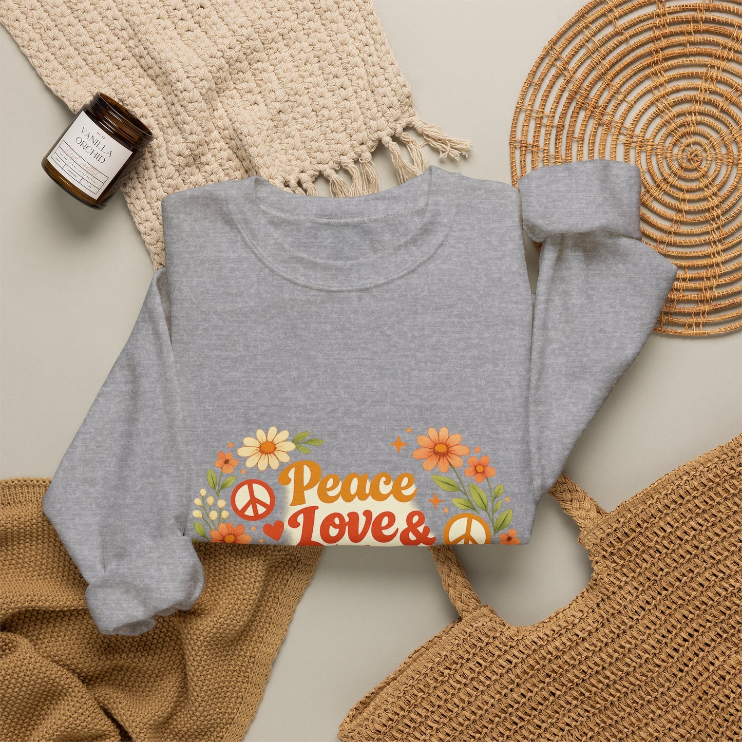 Peace Love and Summer Sweatshirt — Summer Vibes Crewneck