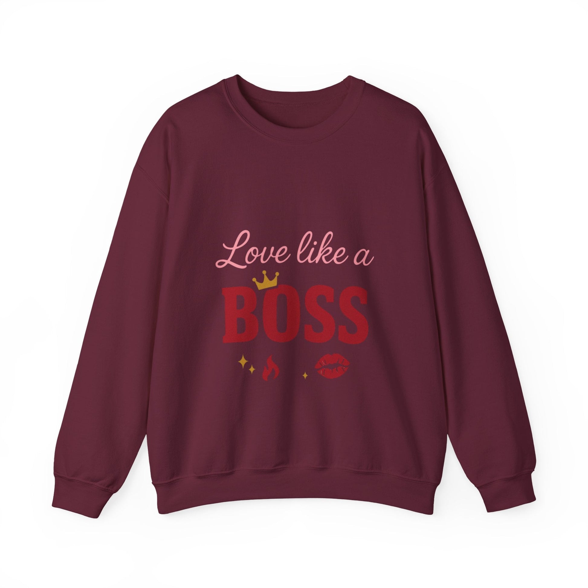 Love Like a Boss sweatshirt | Romantic typography crewneck Printify
