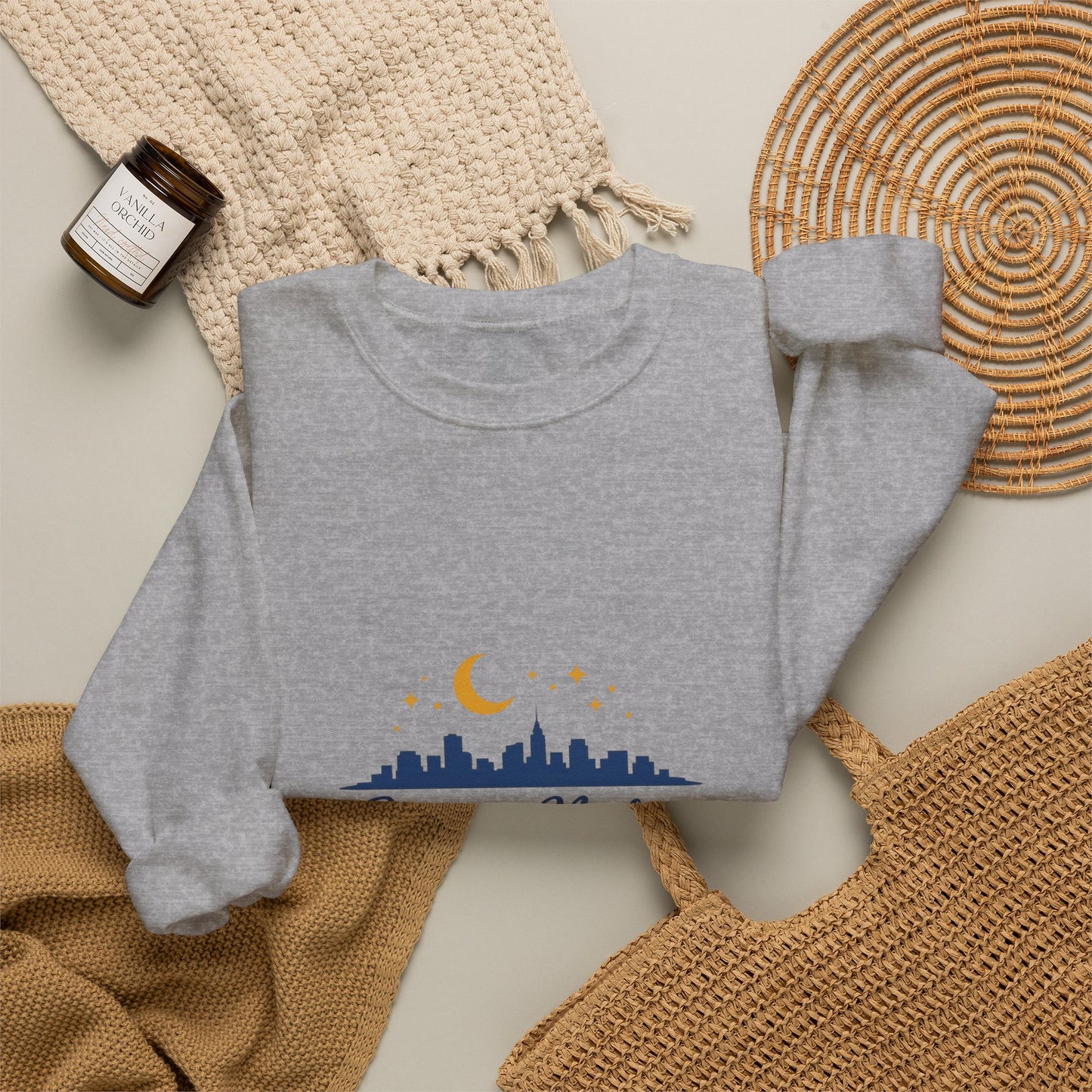 Summer Vibes Crewneck Sweatshirt — "Summer Nights and City Lights"