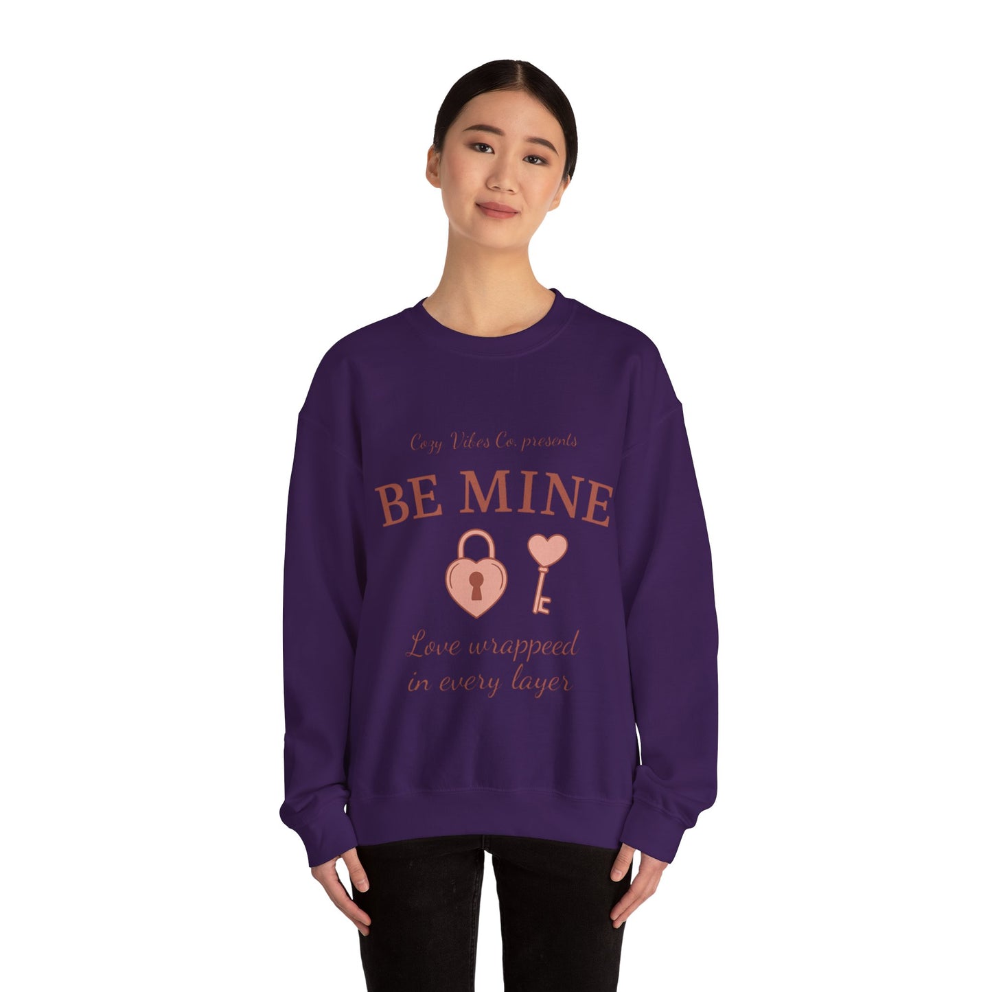 Be Mine Lock & Key Crewneck Sweatshirt — Romantic Valentine’s Day Pullover