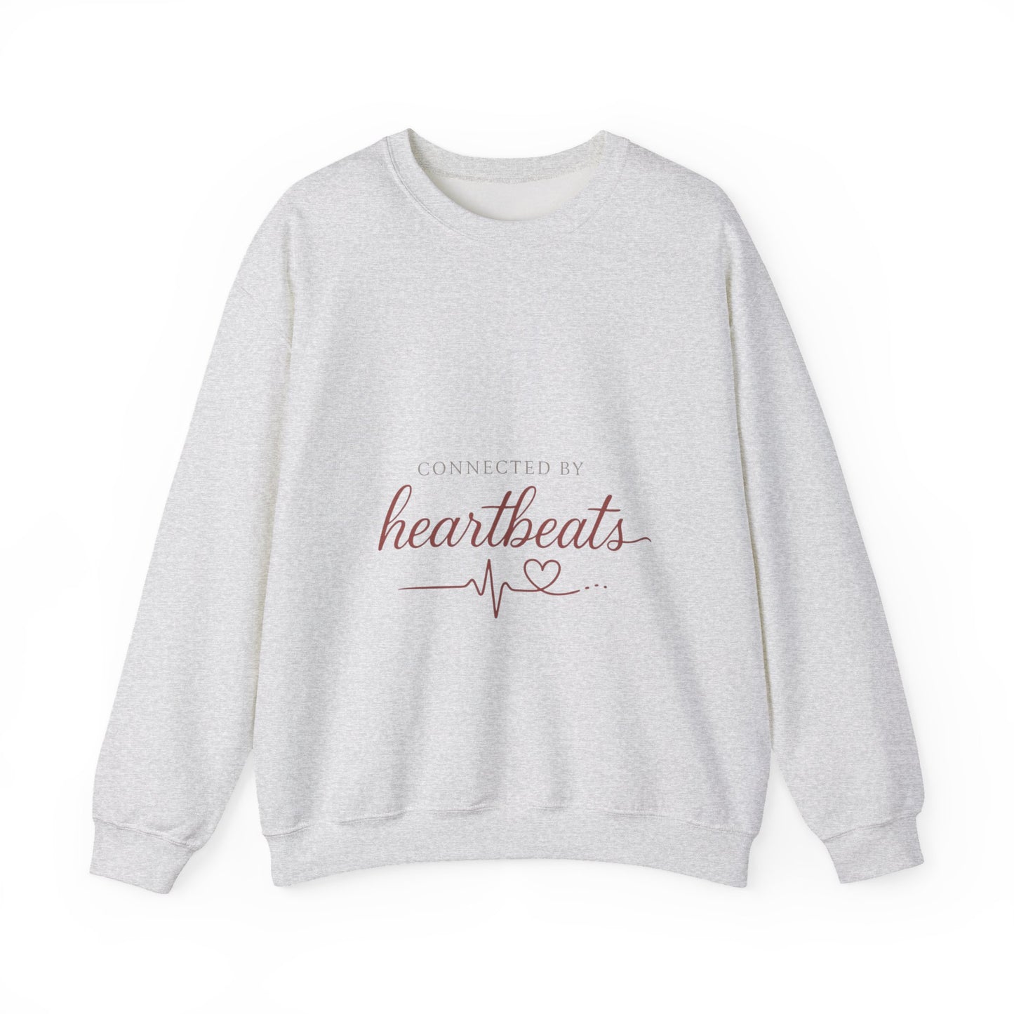 Connected by Heartbeats sweatshirt | heartbeat script design