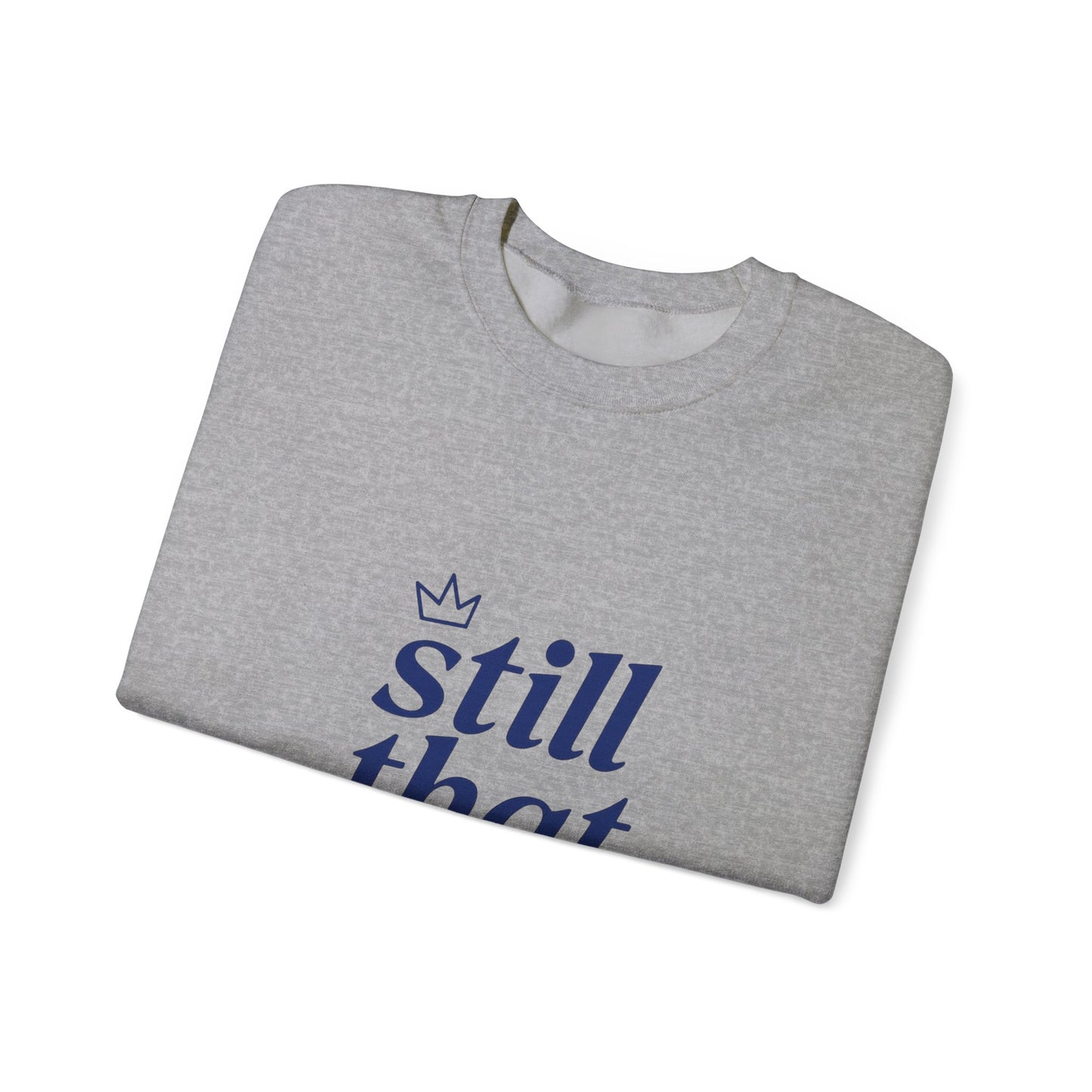 "still that girl" Navy Script Cozy Pullover