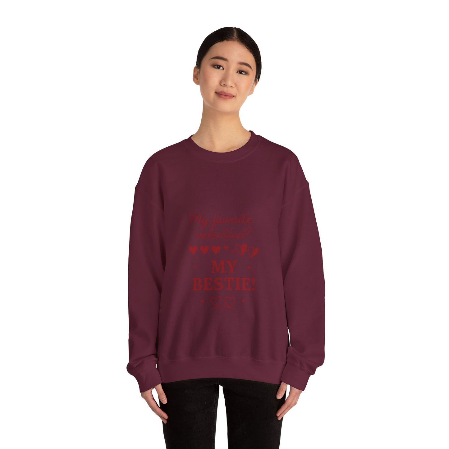 My Favorite Valentine My Bestie sweatshirt | Friendship Valentine Crewneck