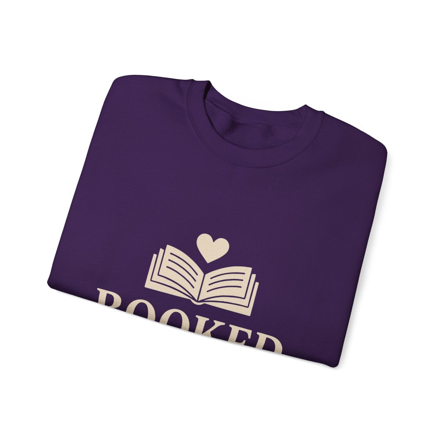 Booked and in Love Sweatshirt | Book Lovers Crewneck, Reading Graphic Printify