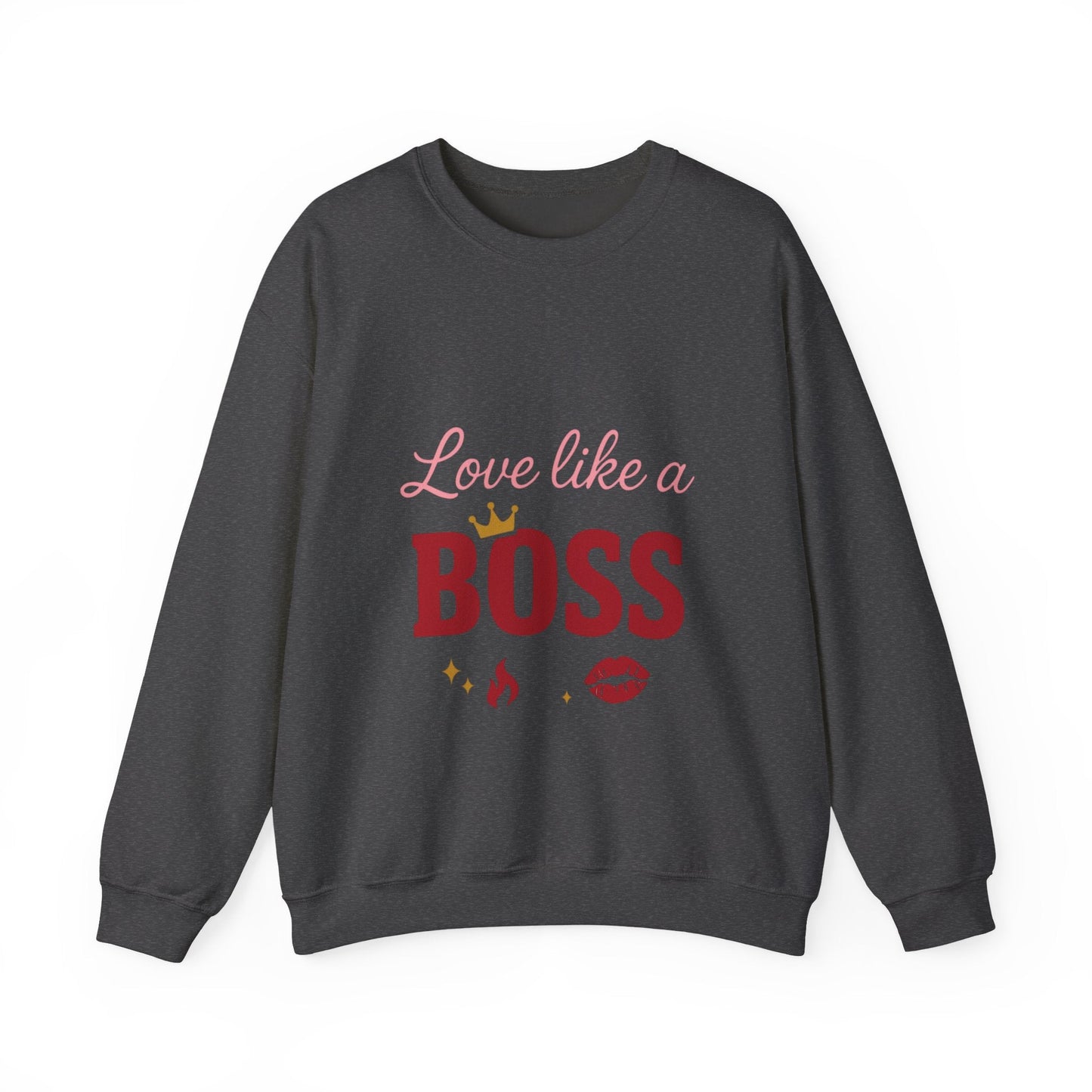Love Like a Boss sweatshirt | Romantic typography crewneck Printify