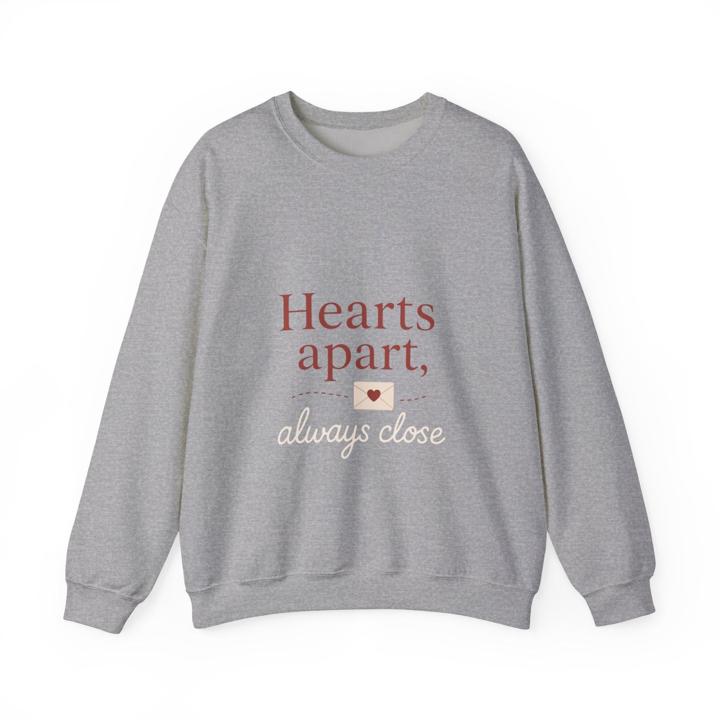 Hearts apart letterbox crewneck sweatshirt | long distance relationship