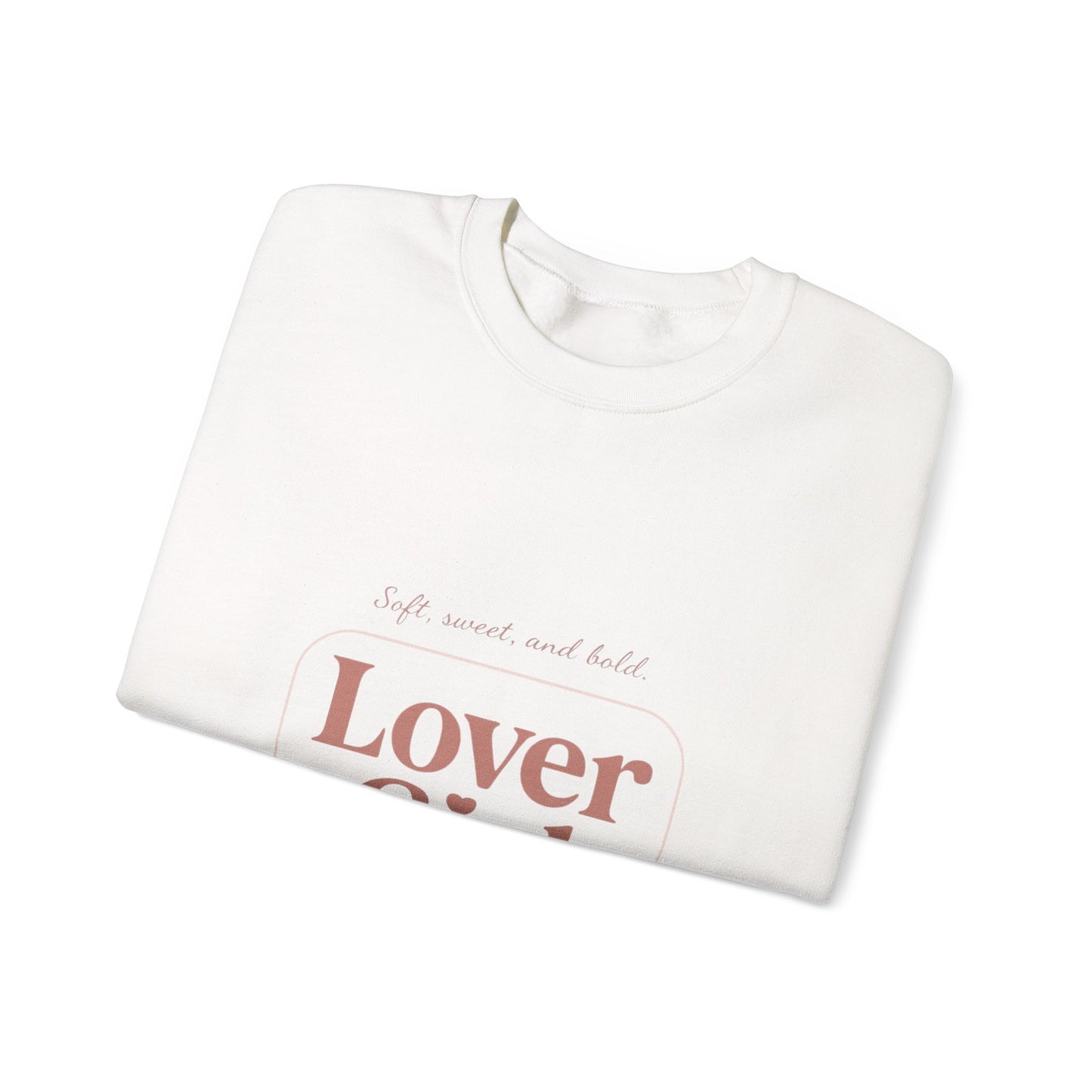Lover Girl Valentines Sweatshirt | Cute Typography Heart Design
