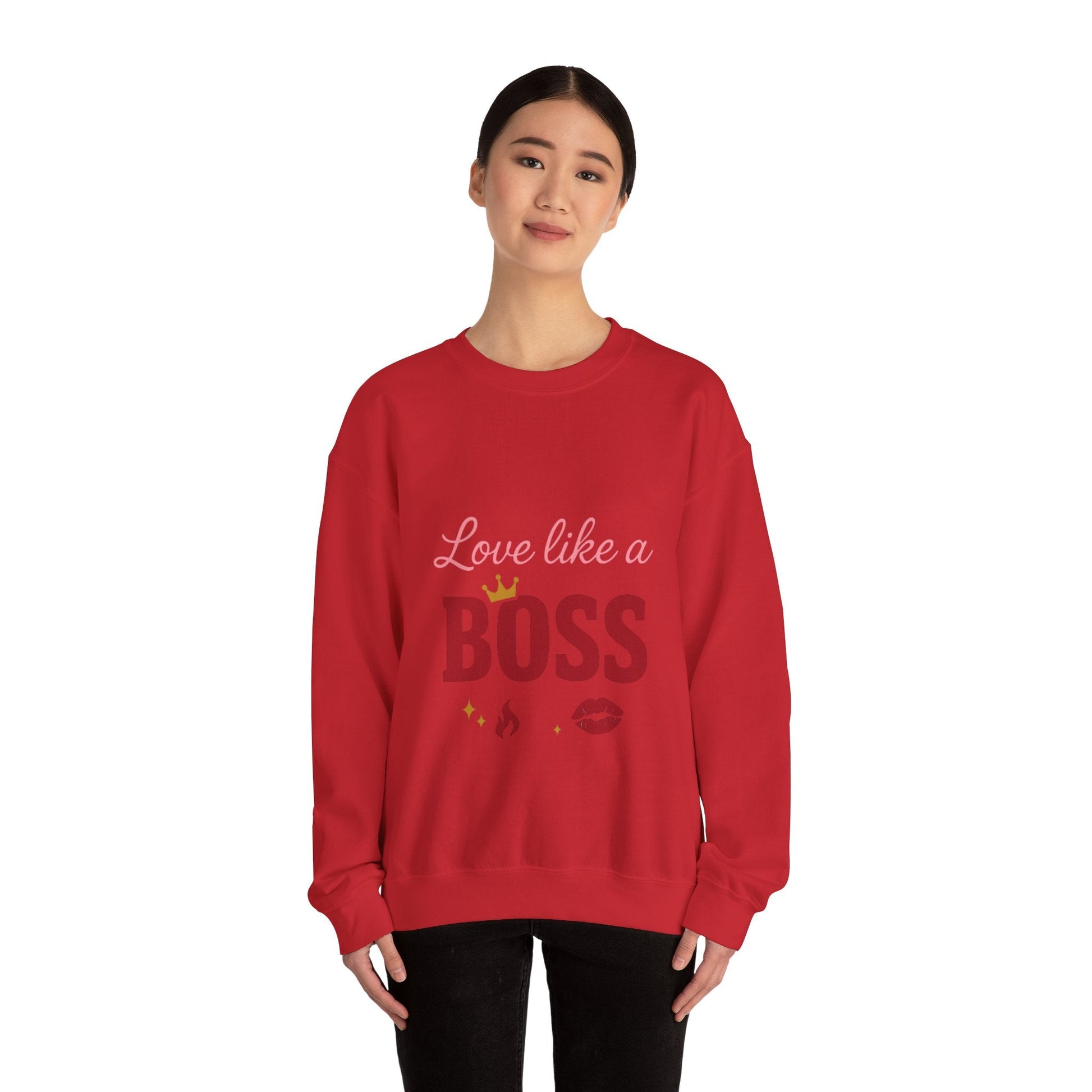 Love Like a Boss sweatshirt | Romantic typography crewneck Printify