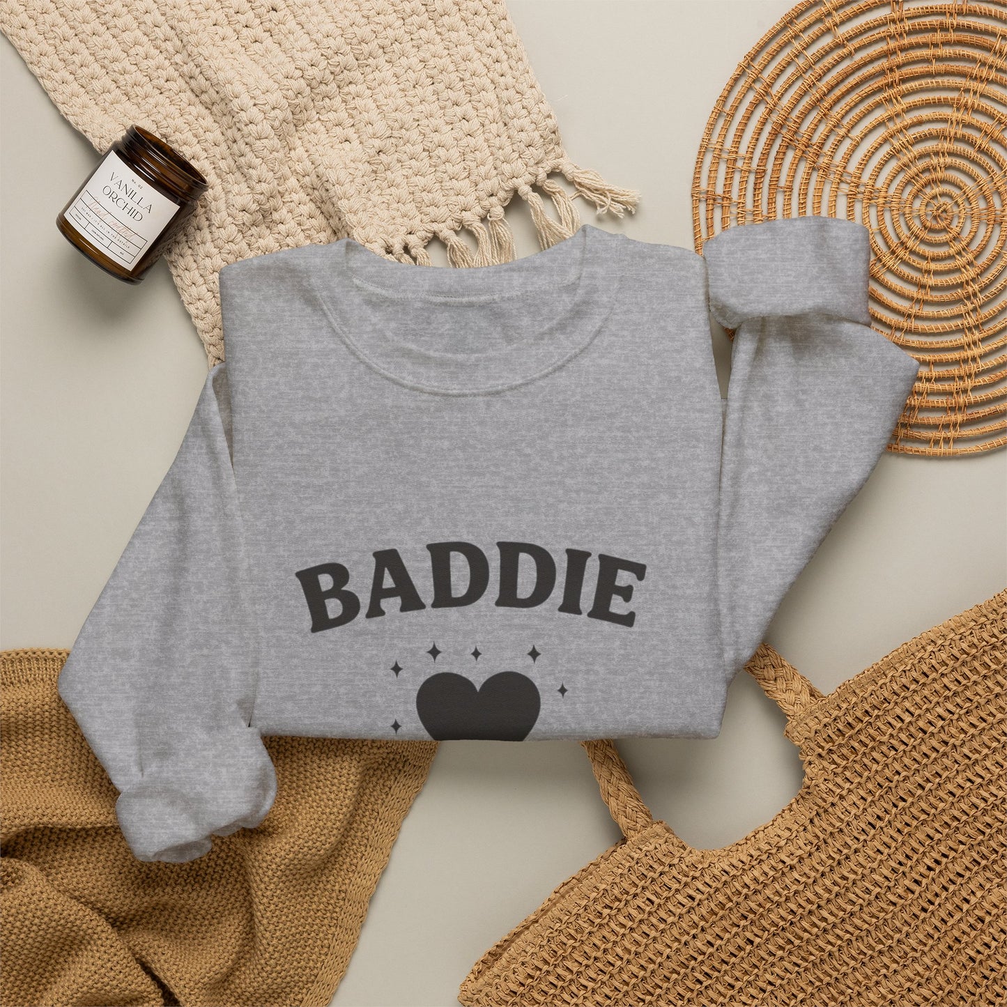 Baddie in Love sweatshirt | Heart typography crewneck
