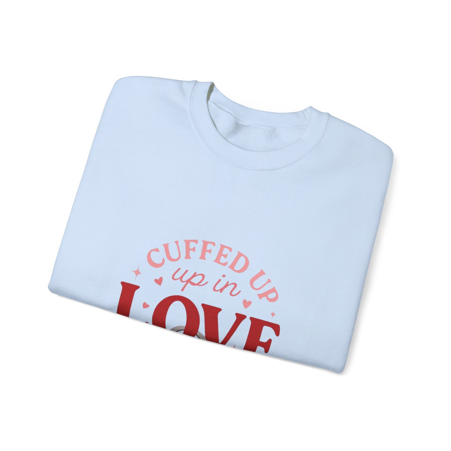 Cuffed Up in Love Crewneck Sweatshirt — Cozy Romantic Pullover