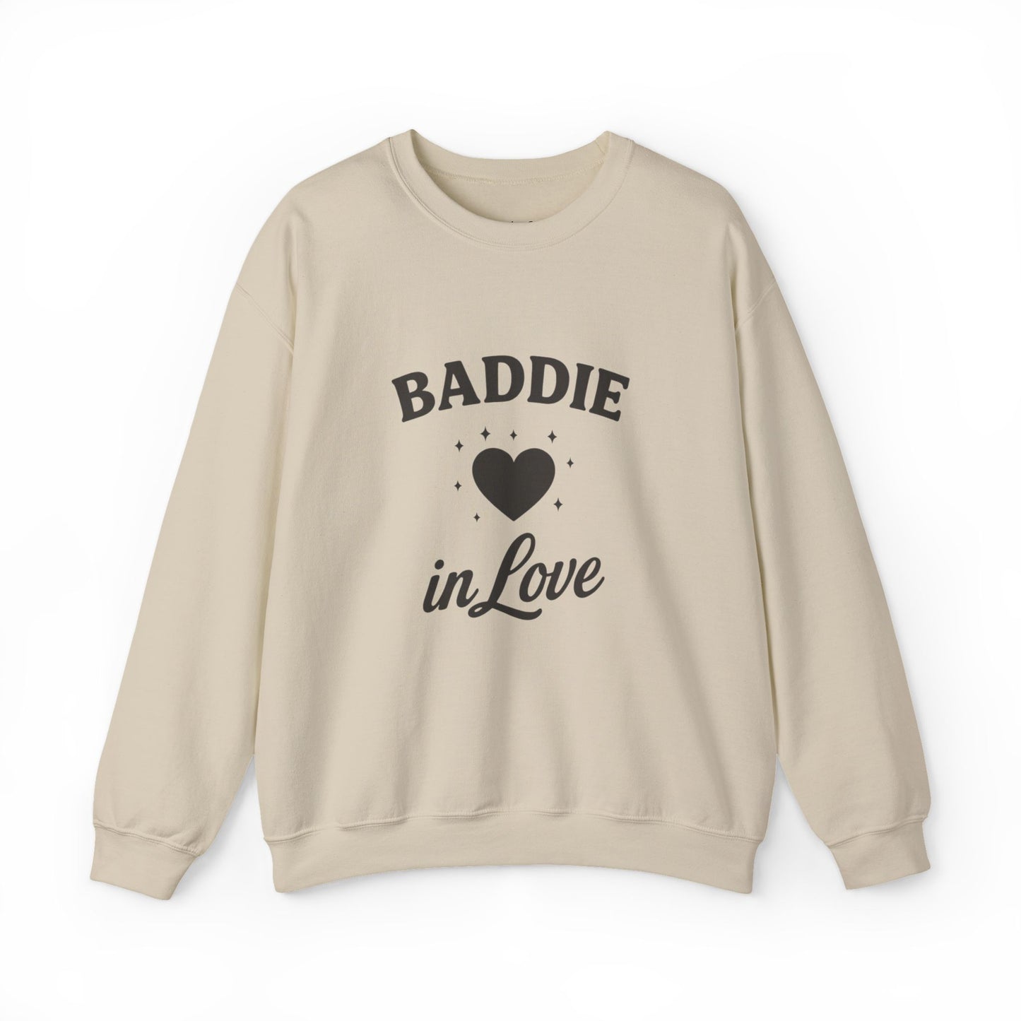 Baddie in Love sweatshirt | Heart typography crewneck