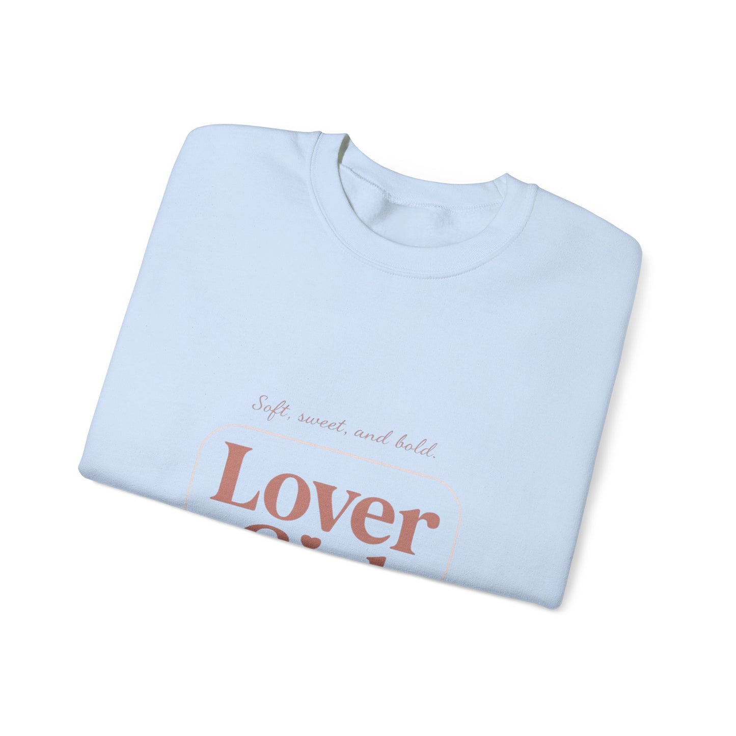 Lover Girl Valentines Sweatshirt | Cute Typography Heart Design