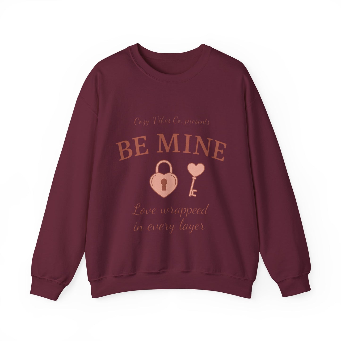 Be Mine Lock & Key Crewneck Sweatshirt — Romantic Valentine’s Day Pullover