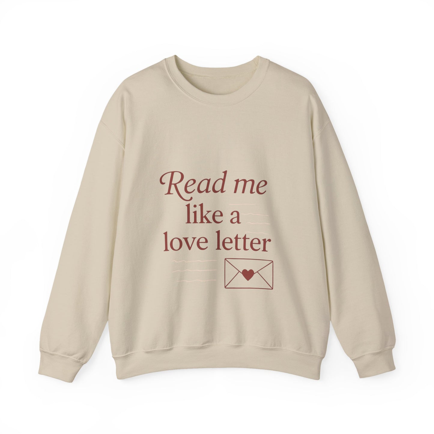Read Me Like a Love Letter sweatshirt | cozy romantic typography