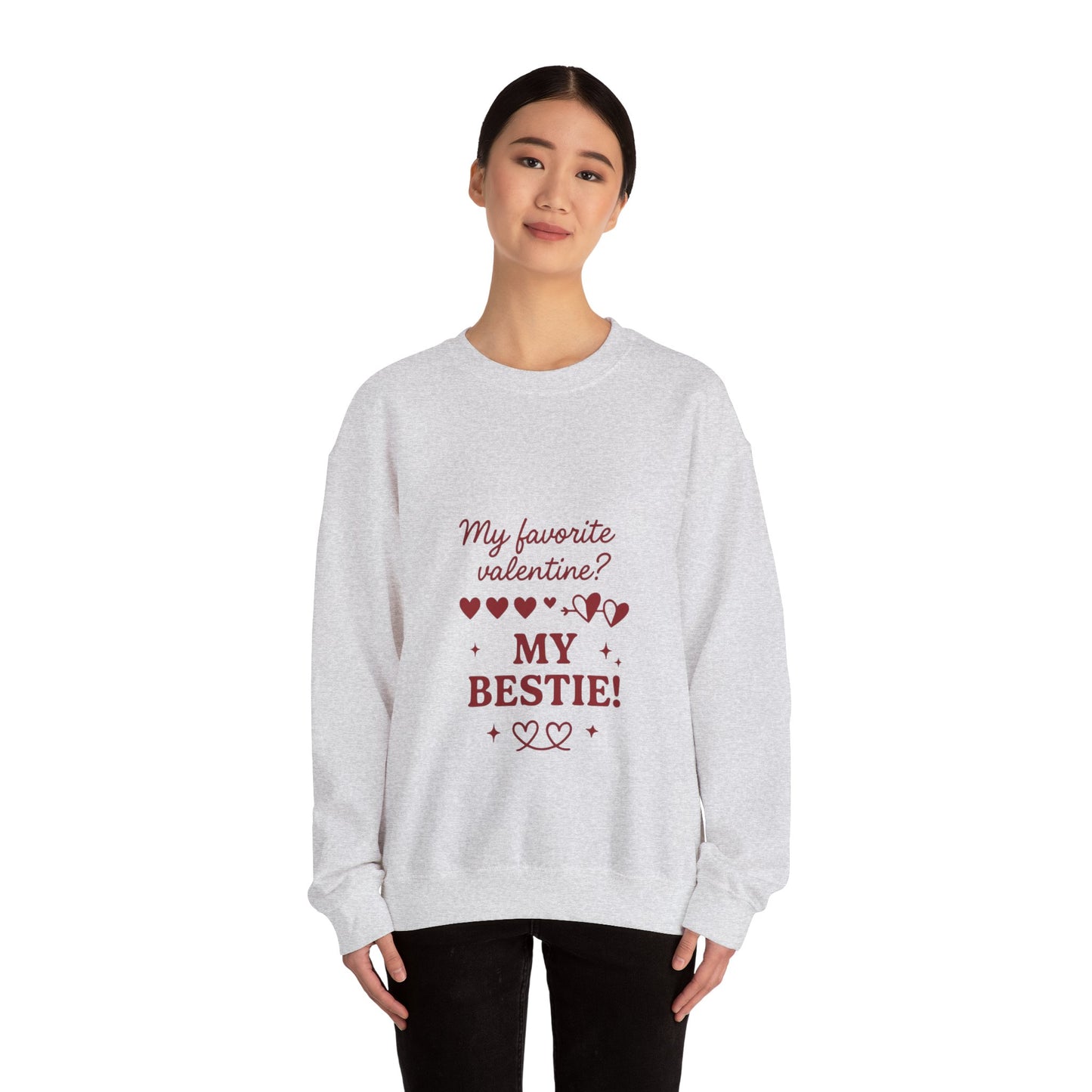 My Favorite Valentine My Bestie sweatshirt | Friendship Valentine Crewneck