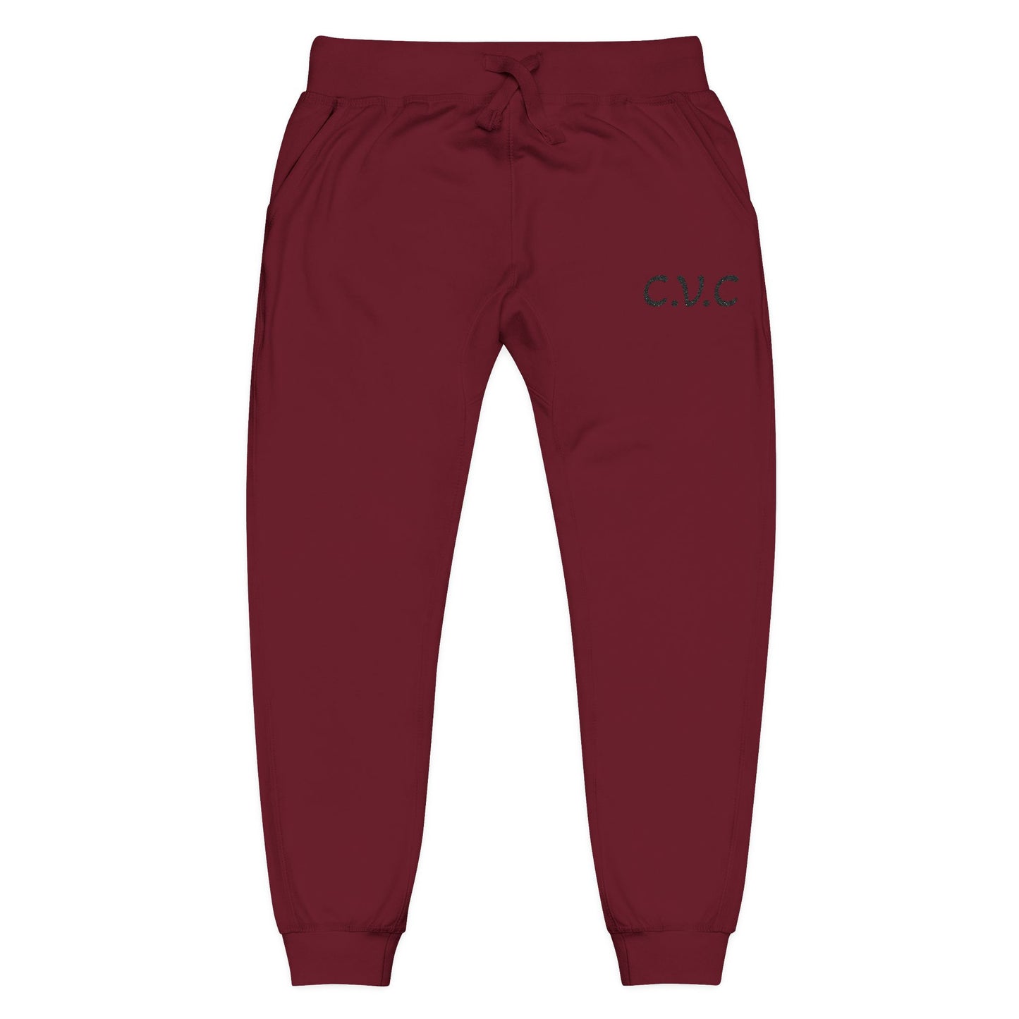 Embroidered Fleece Sweatpants — Cozy Unisex Joggers for Everyday Wear