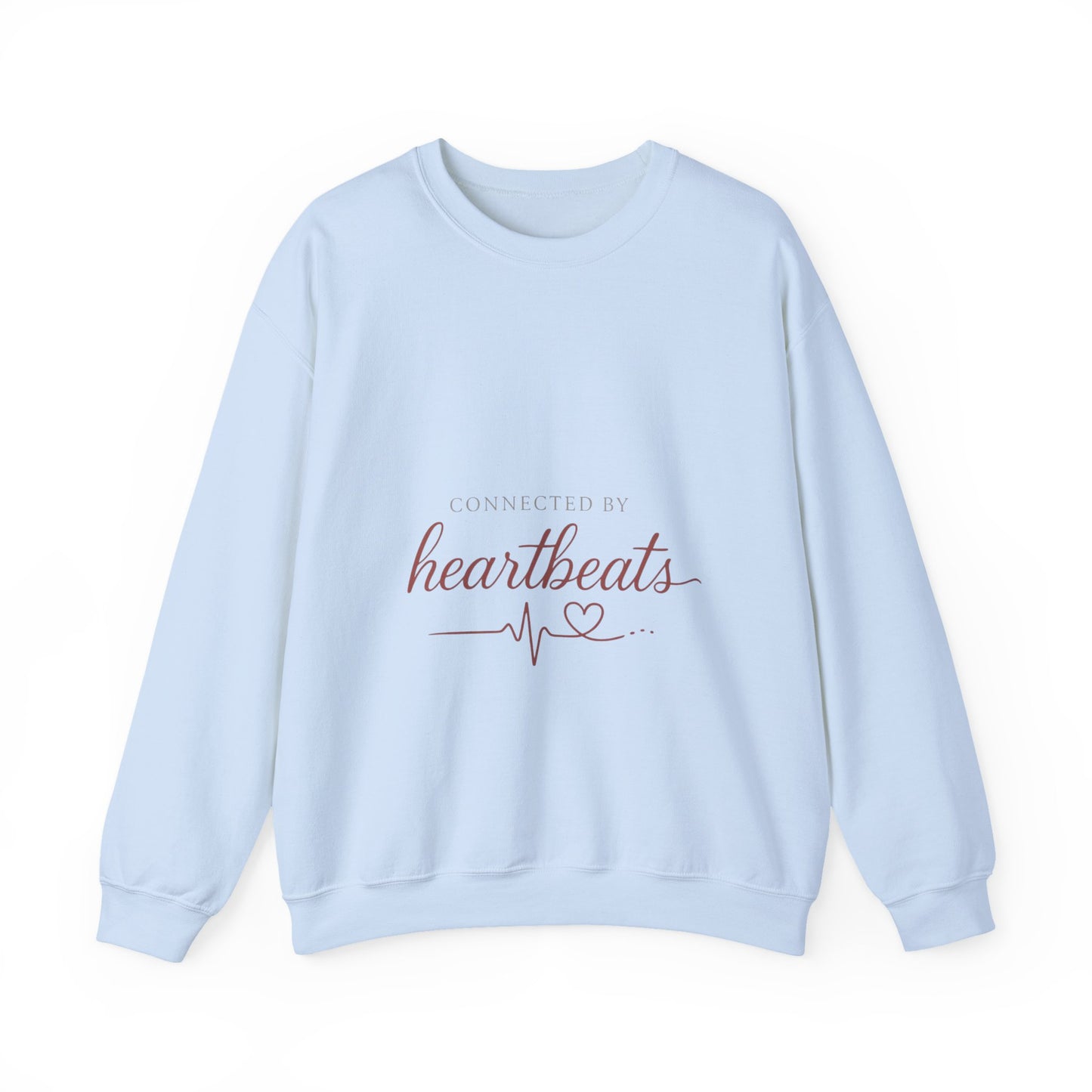 Connected by Heartbeats sweatshirt | heartbeat script design