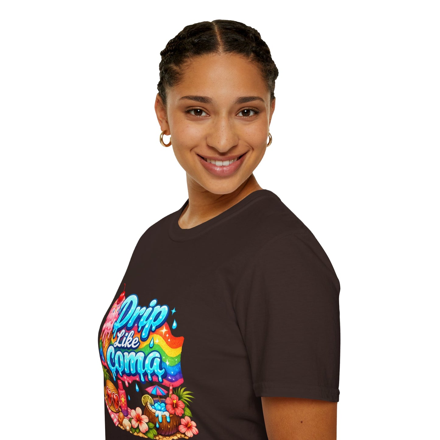 Drip Like Coma Tropical Graphic T-Shirt