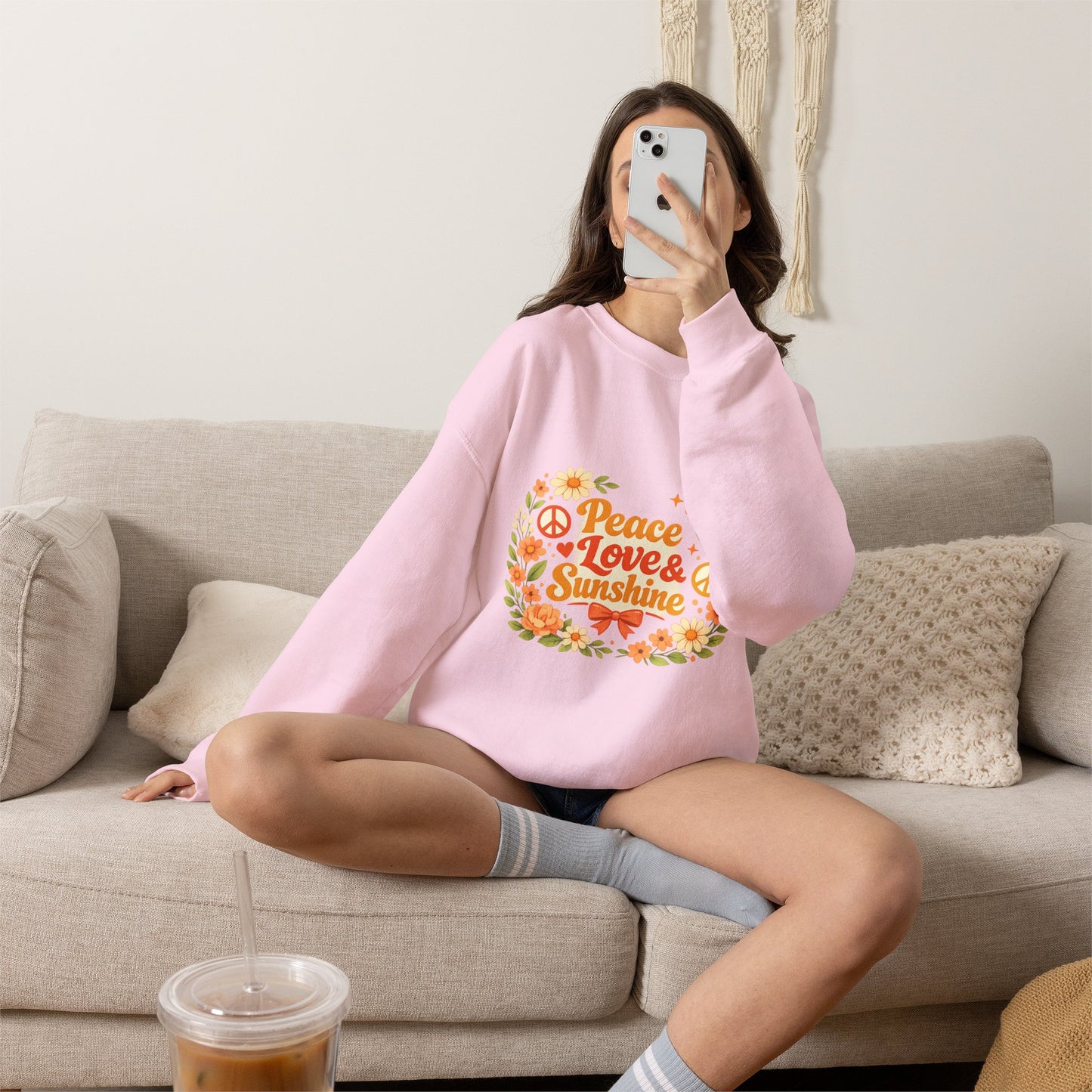 Peace Love and Summer Sweatshirt — Summer Vibes Crewneck