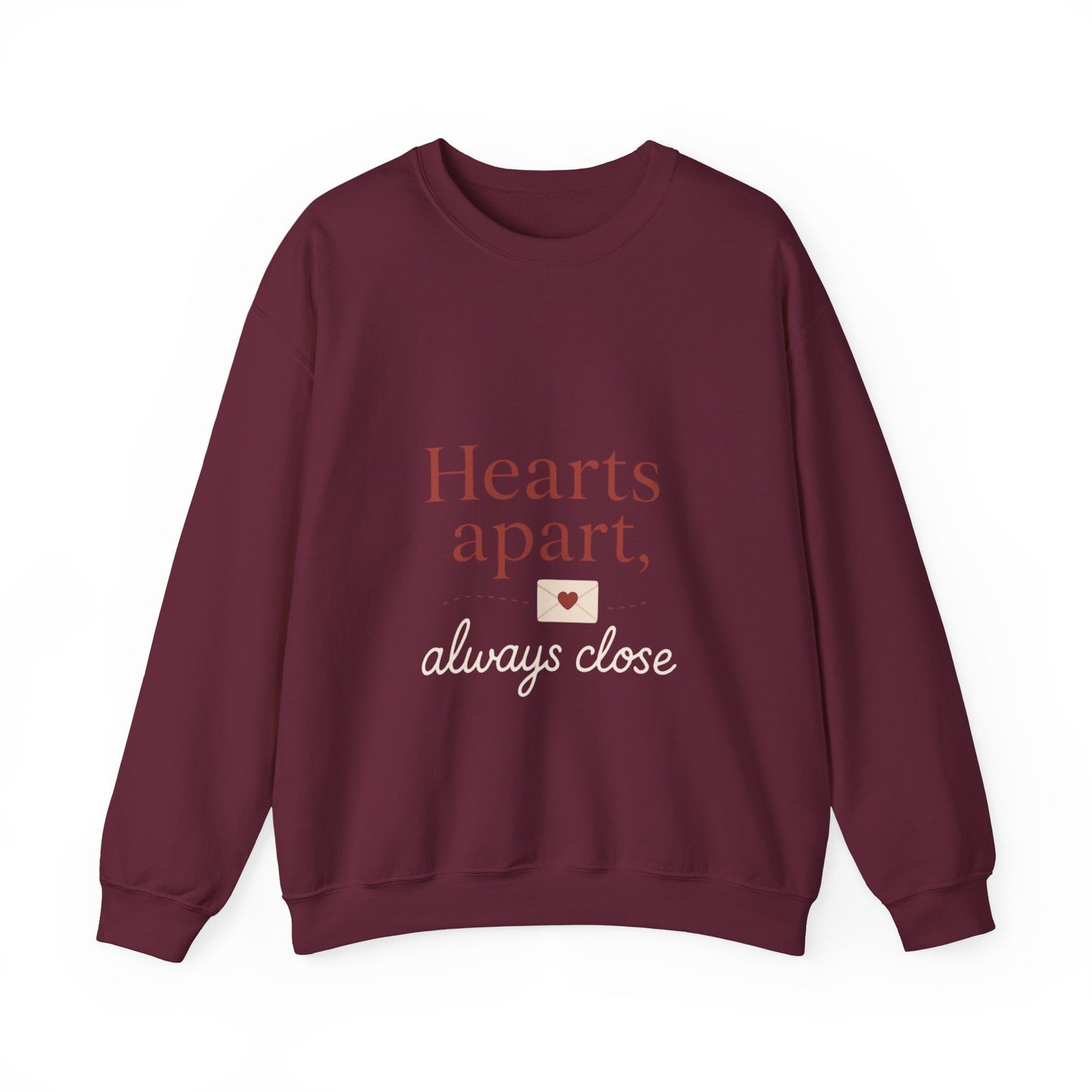 Hearts apart letterbox crewneck sweatshirt | long distance relationship